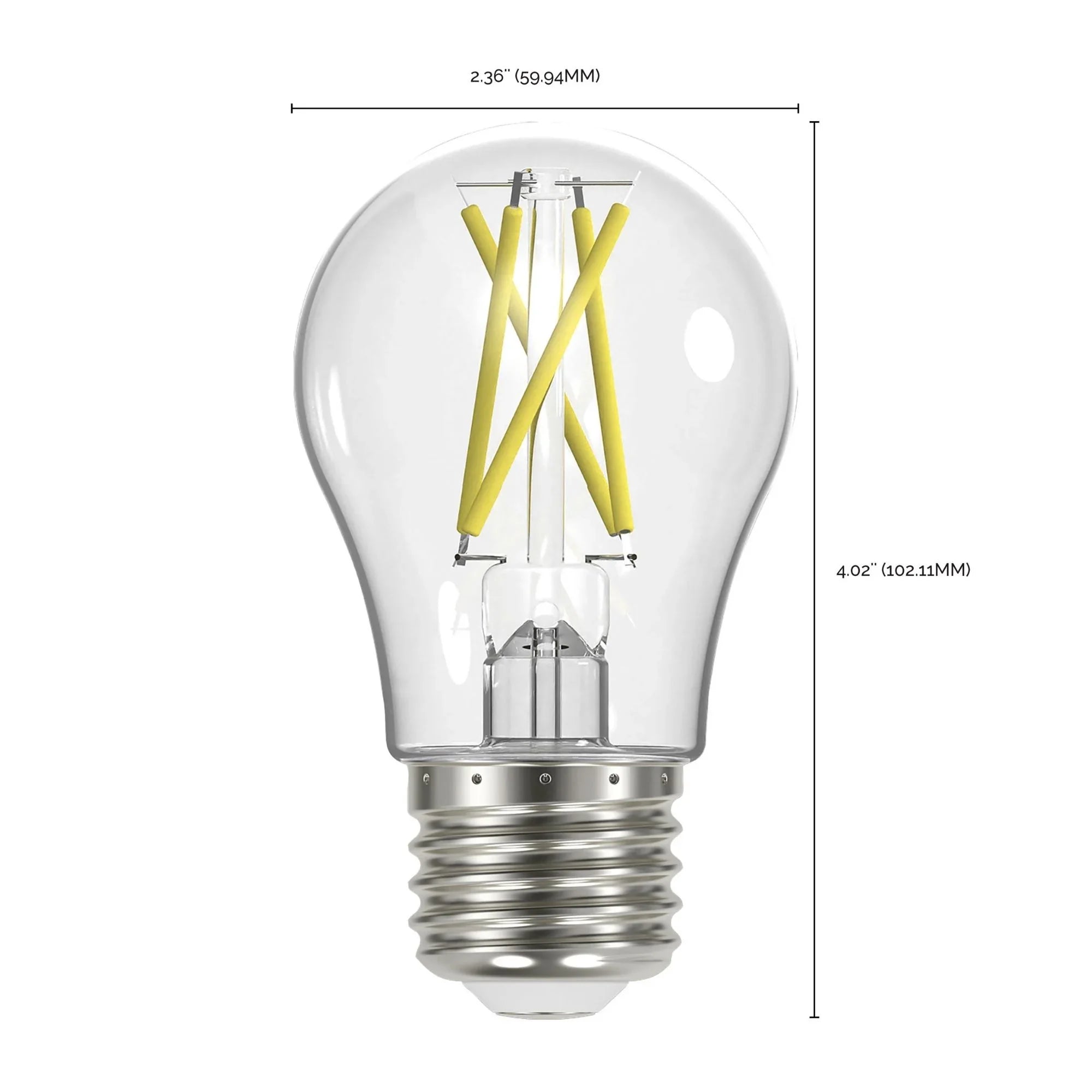 A19 LED Bulb, 75W Equivalent, 11 Watts, 1100 Lumens, 2700K, E26 Medium Base, Clear, Pack of 4