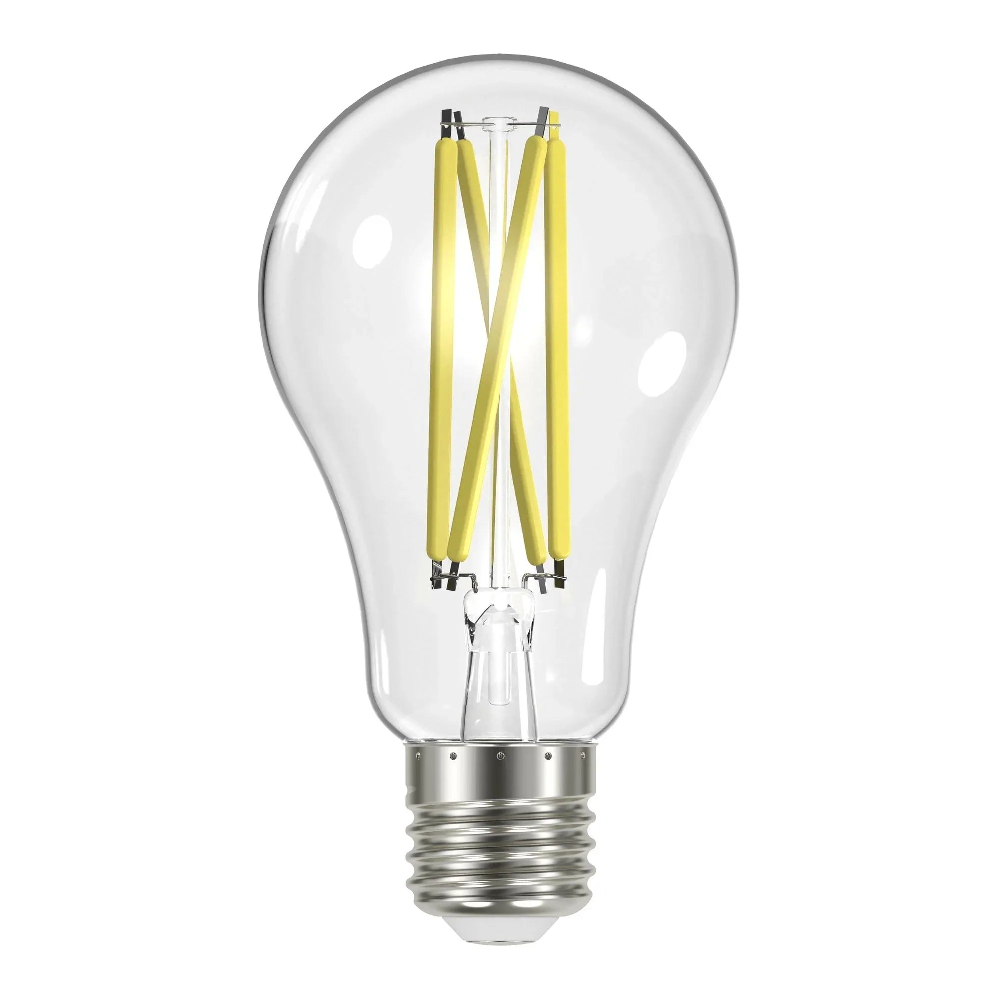 A19 LED Filament Bulb, 100W Equal, 13 Watts, 1500 Lumens, 2700K, E26 Medium Base, Clear, Pack of 4