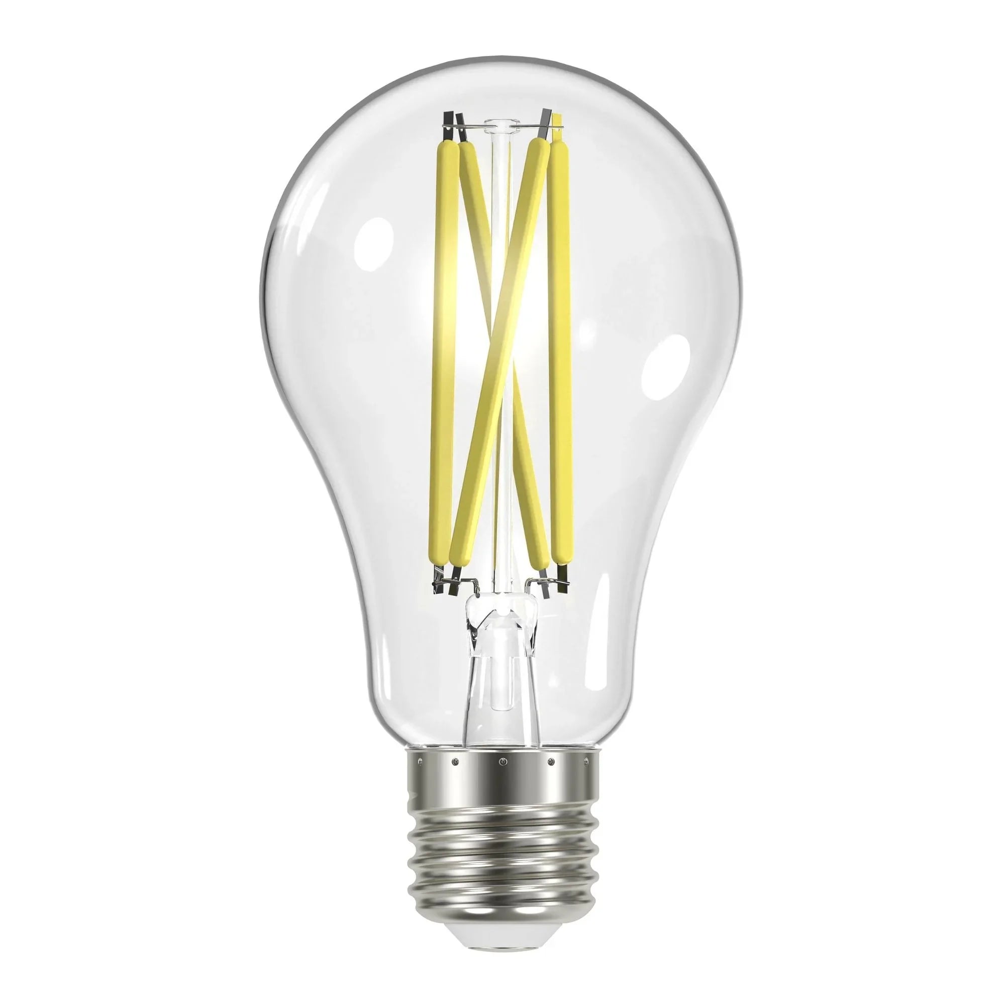 A19 LED Filament Bulb, 100W Equal, 13 Watts, 1500 Lumens, 3000K, E26 Medium Base, Clear, Pack of 4