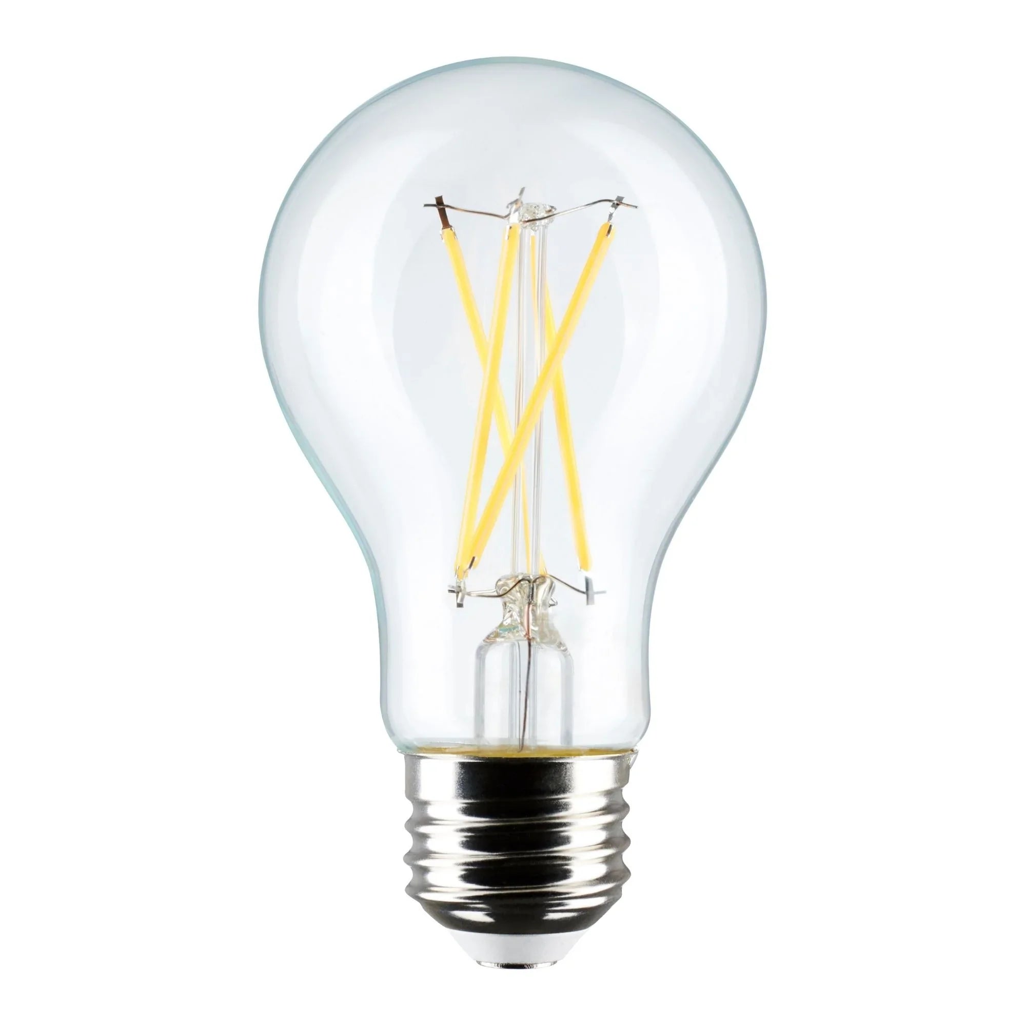 A19 LED Filament Bulb, 60W Equal, 8 Watts, 800 Lumens, 2700K, E26 Medium Base, Clear, Pack of 4