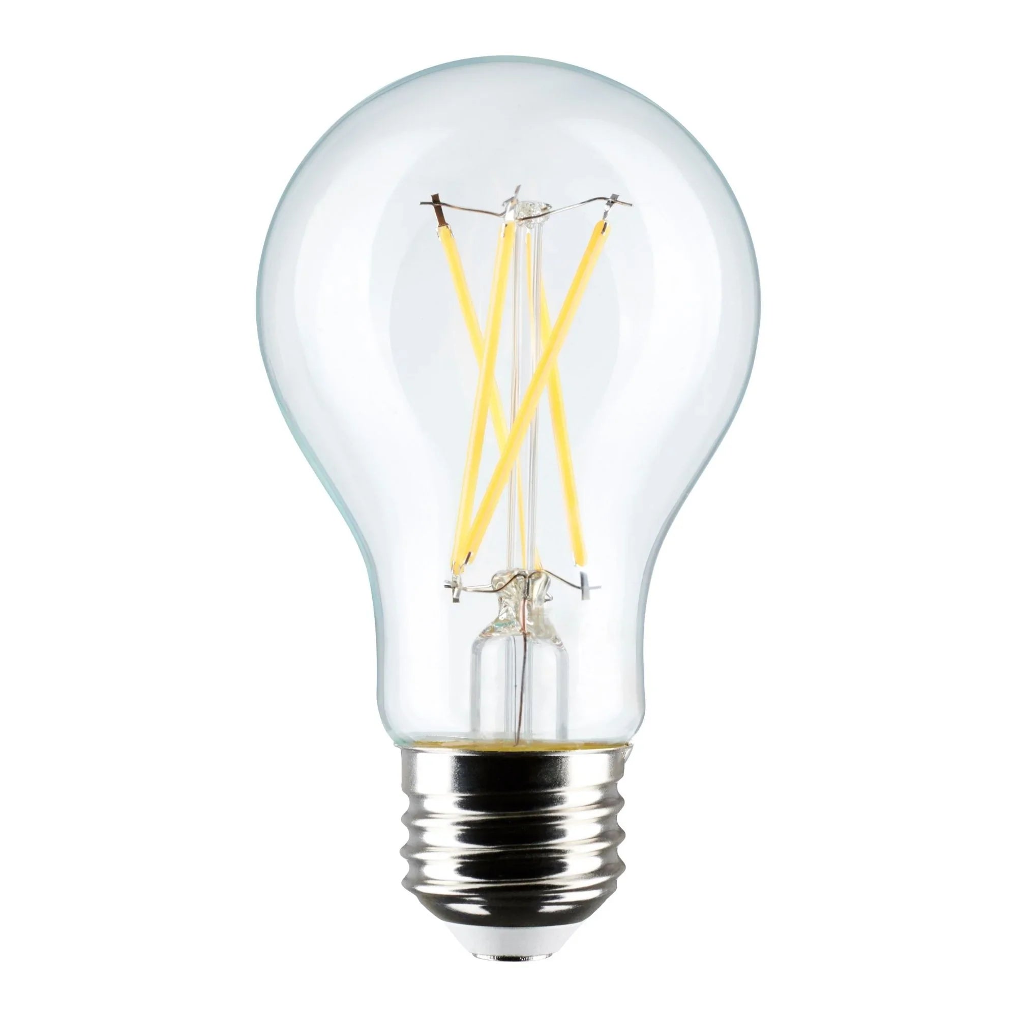 A19 LED Filament Bulb, 60W Equal, 8 Watts, 800 Lumens, 3000K, E26 Medium Base, Clear, Pack of 4