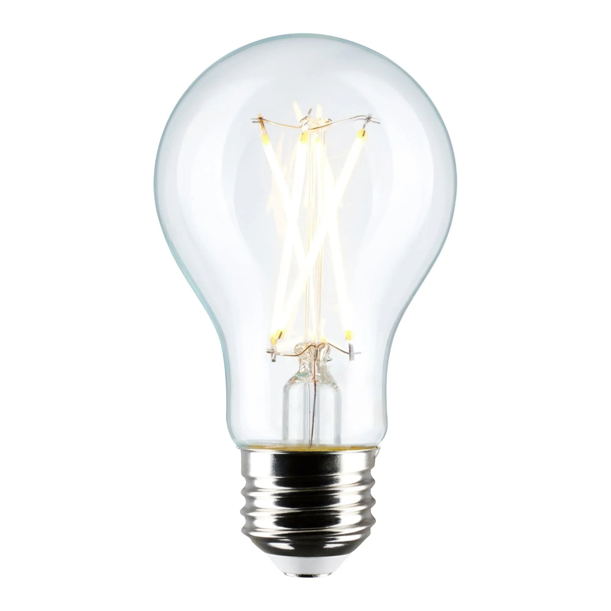 A19 LED Filament Bulb, 60W Equal, 8 Watts, 800 Lumens, 5000K, E26 Medium Base, Clear, Pack of 4