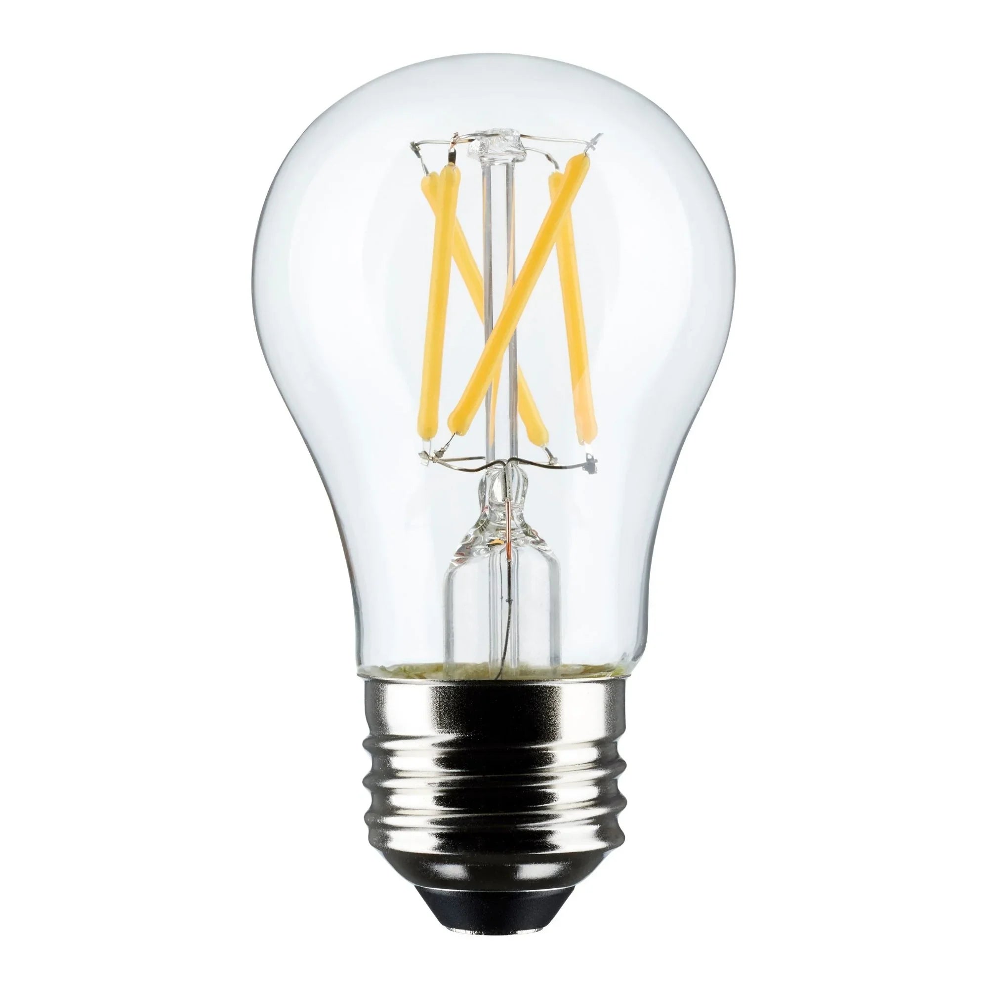 A15 LED Filament Bulb, 6 Watts, 450 Lumens, 2700K, E26 Medium Base, Clear Finish, Pack of 2