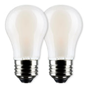 A15 LED Standard Bulb, 6 Watts, 450 Lumens, 2700K, E26 Medium Base, Frosted Finish, Pack of 2