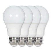 Satco|Nuvo A19 LED Bulb, E26 Medium, Frosted, Pack Of 4