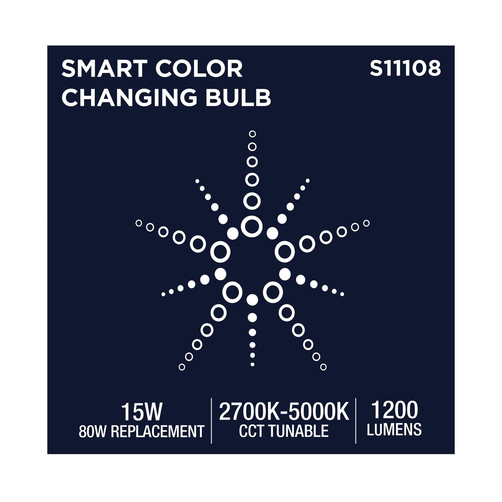 Starfish PAR38 Wi-Fi Smart LED Bulb, 15W, 1200 Lm, 27K-50K RGBTW, E26 Base, 120V