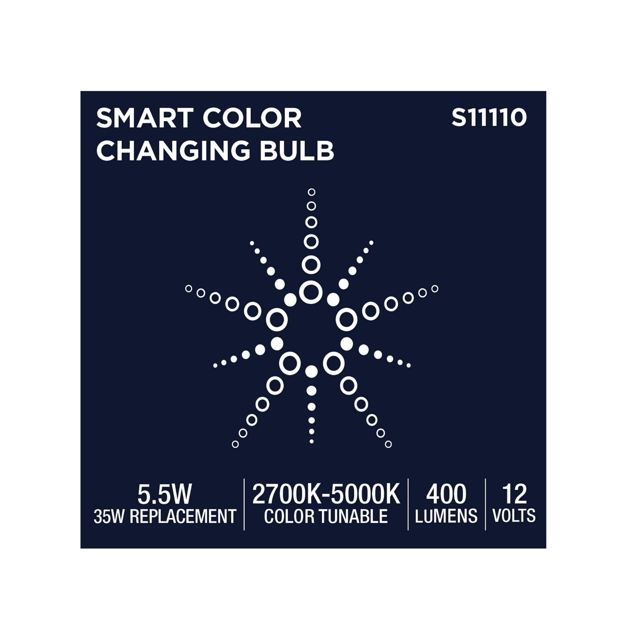 Starfish MR16 Wi-Fi Smart LED Bulb, 6W, 400 Lm, 27K-50K RGBTW, GU5.3 Base, 12V