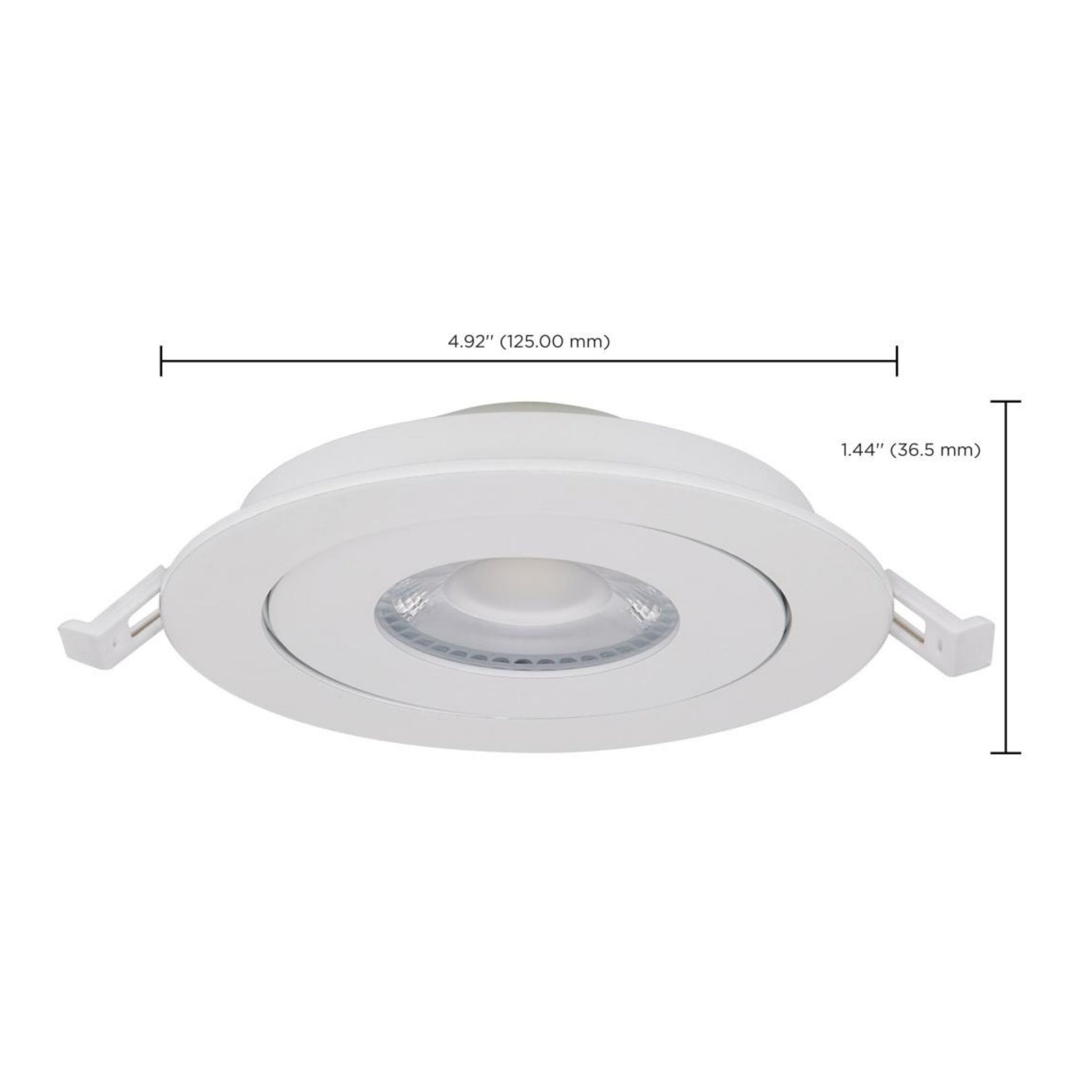 Starfish 4" Smart Gimbal LED Recessed Light, 650lm, RGB, 120-277V, White - Bees Lighting