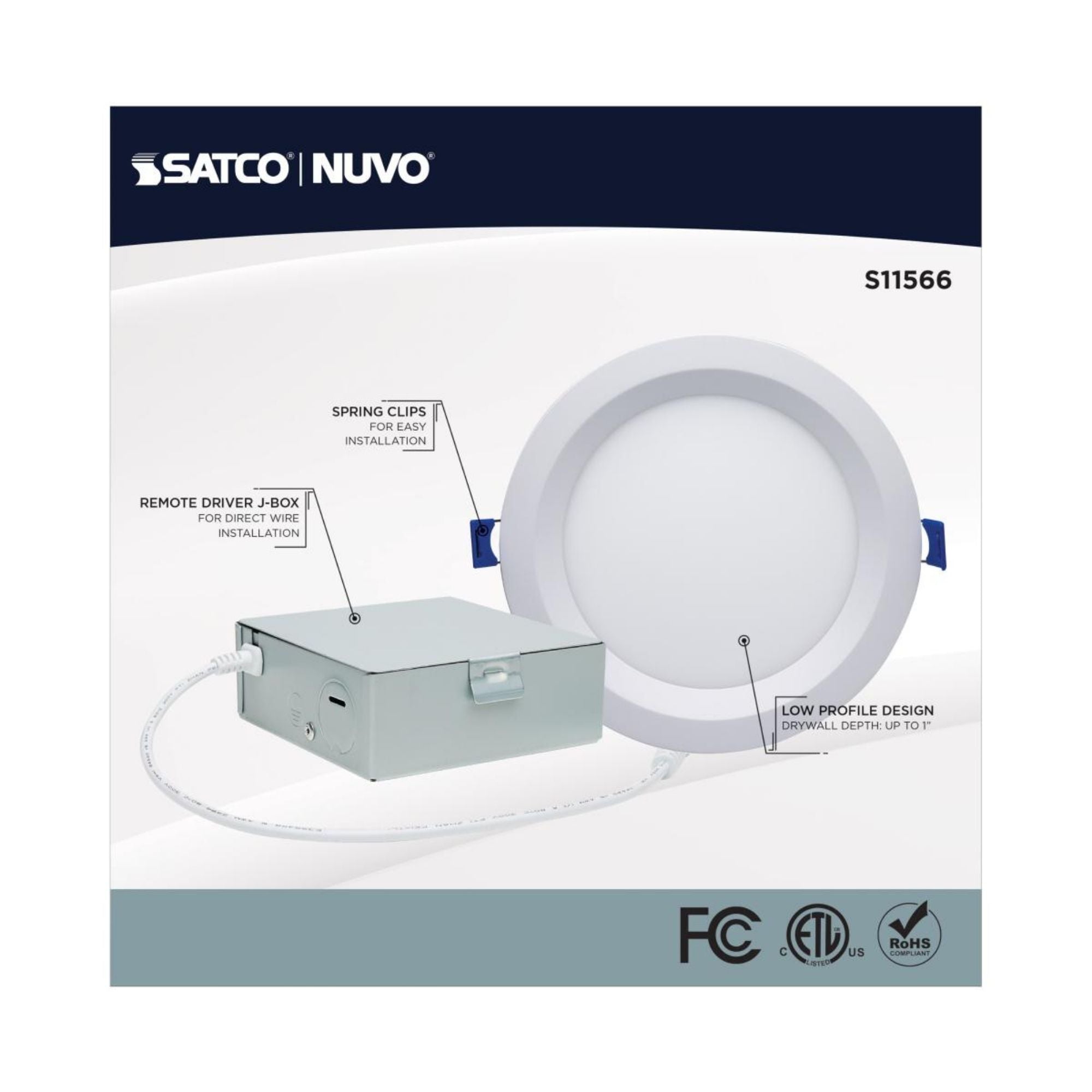 Starfish 6" Smart LED Downlight, 750lm, RGB, Round Regress Trim