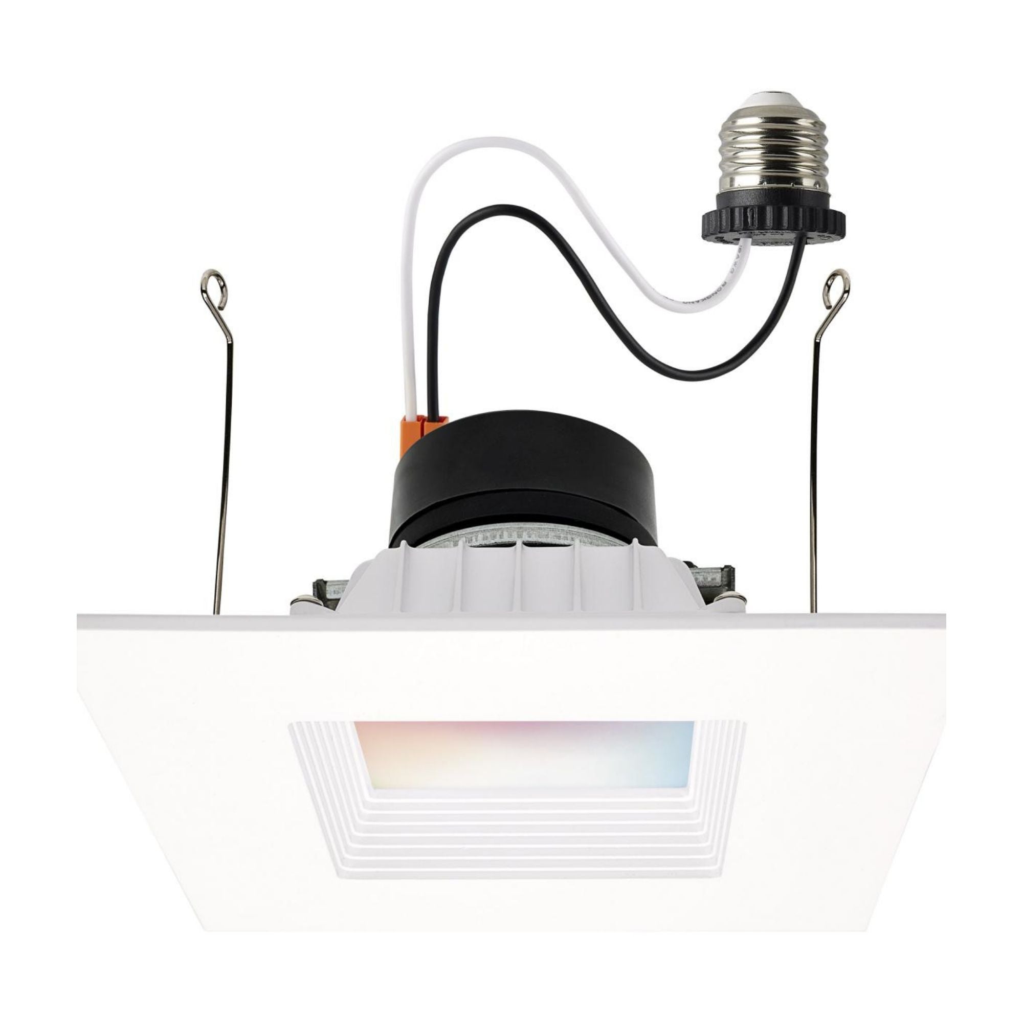 Starfish 6" Smart LED Retrofit Downlight, 850lm, RGB, Square Baffle Trim