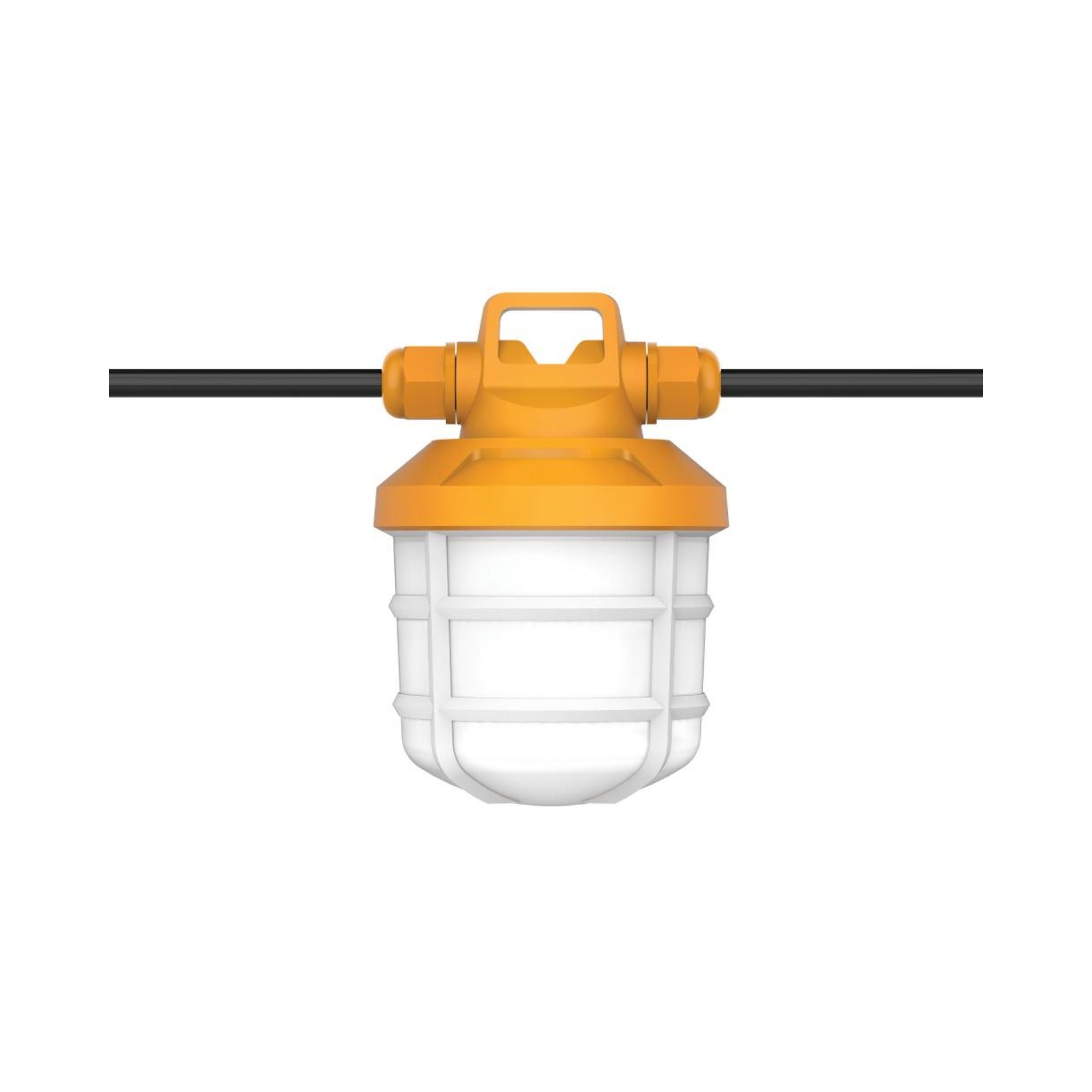 50ft LED Construction String Light, 6000 Lumens, Plug & Hooks - Bees Lighting