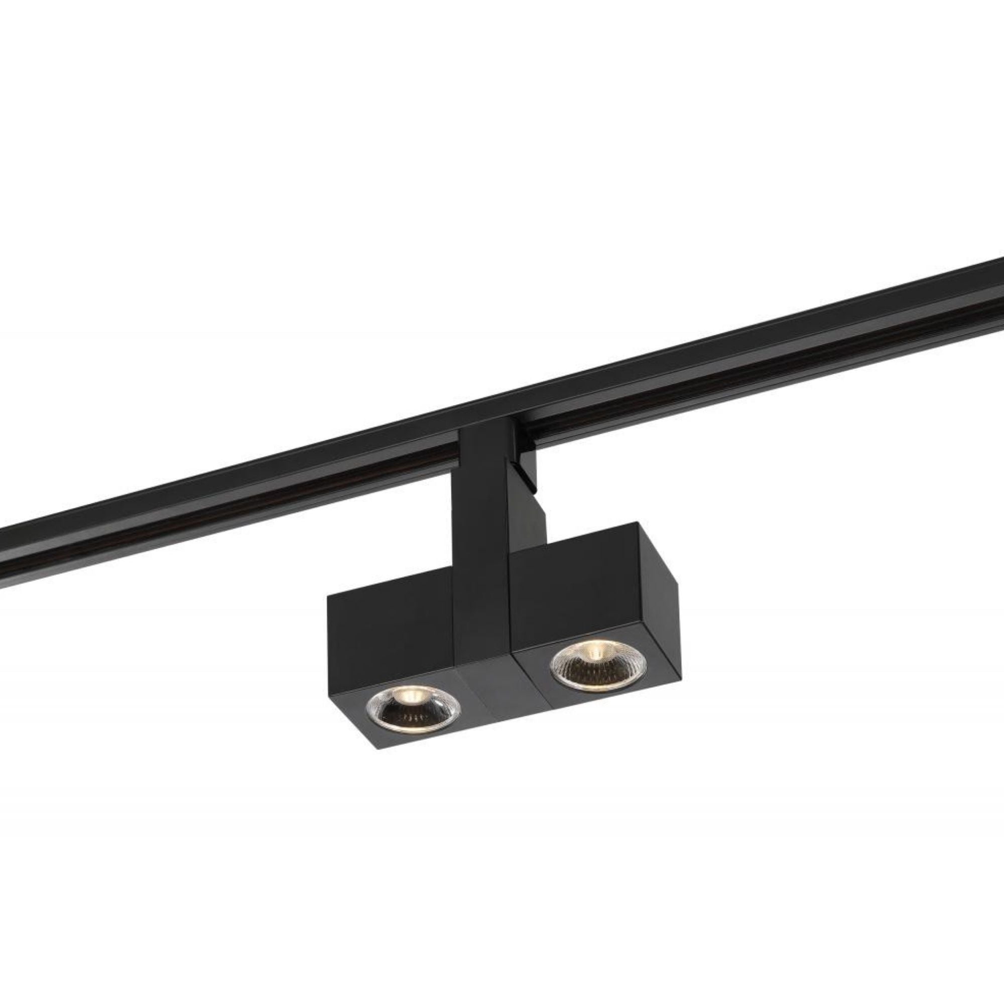 LED Dual Square Track Head 24W 2000 Lumens 3000K, Halo, 36°, Black