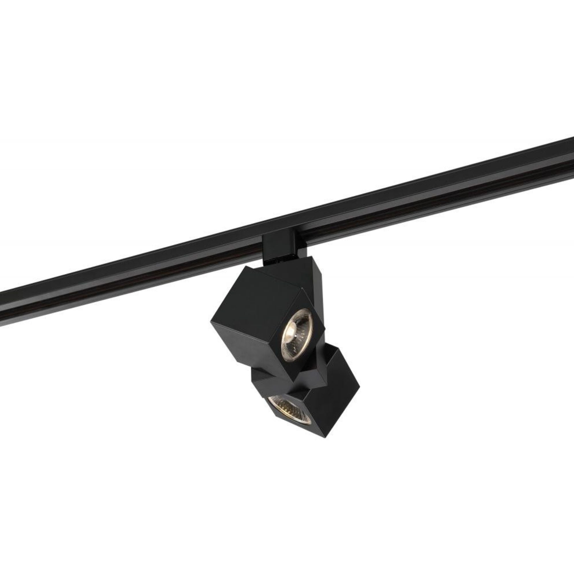 LED Dual Square Track Head 24W 2000 Lumens 3000K, Halo, 36°, Black