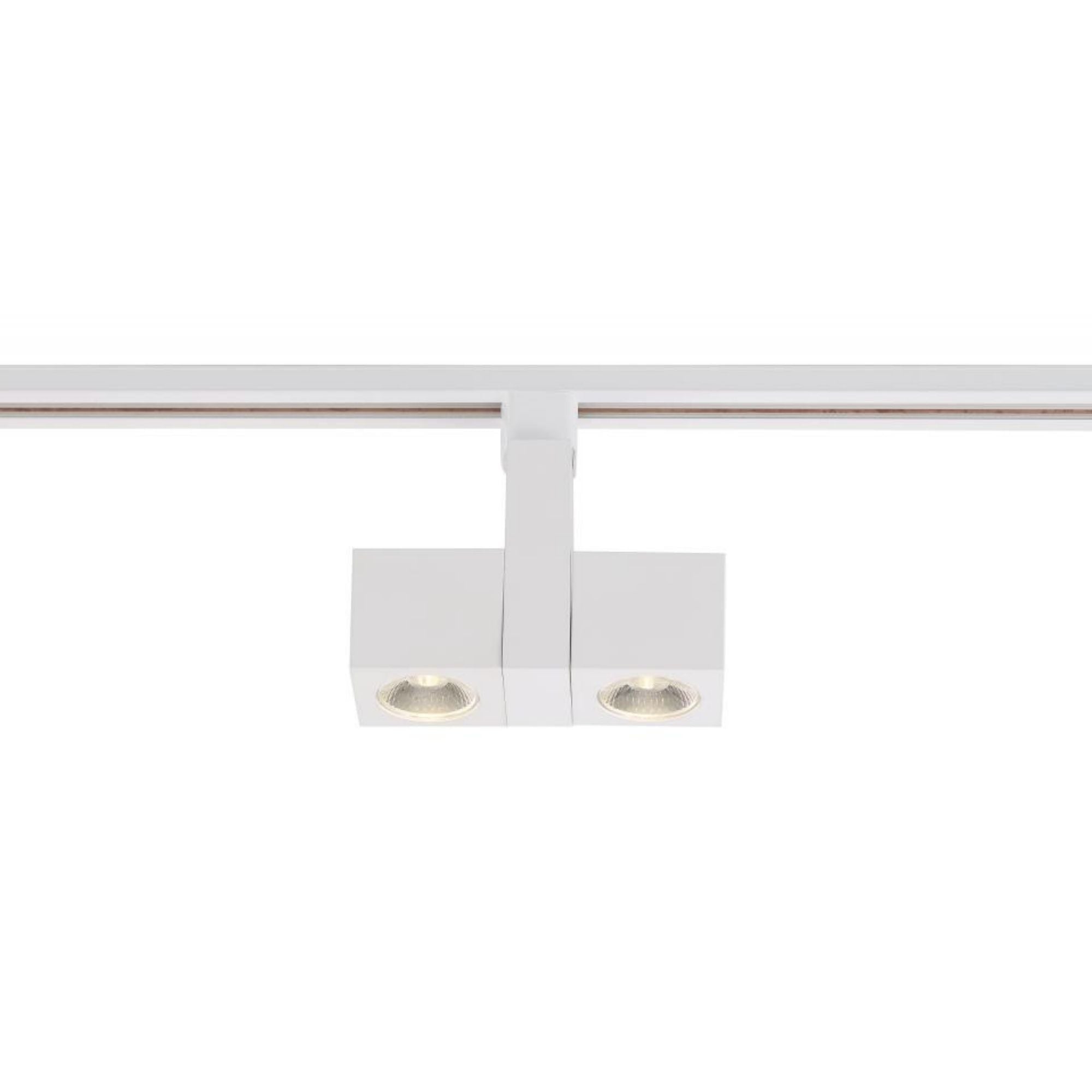 LED Dual Square Track Head 24W 2000 Lumens 3000K, Halo, 24°, White