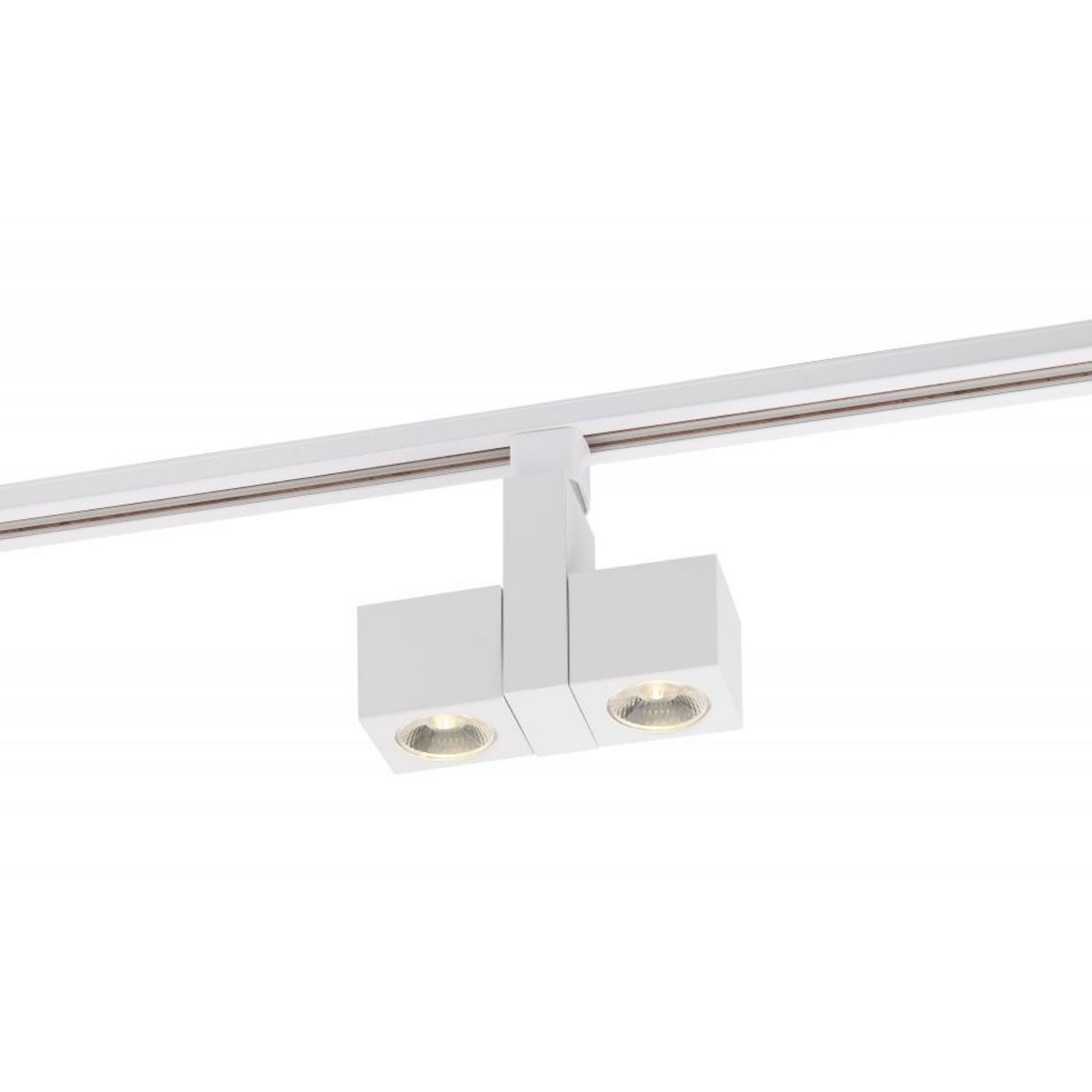 LED Dual Square Track Head 24W 2000 Lumens 3000K, Halo, 24°, White