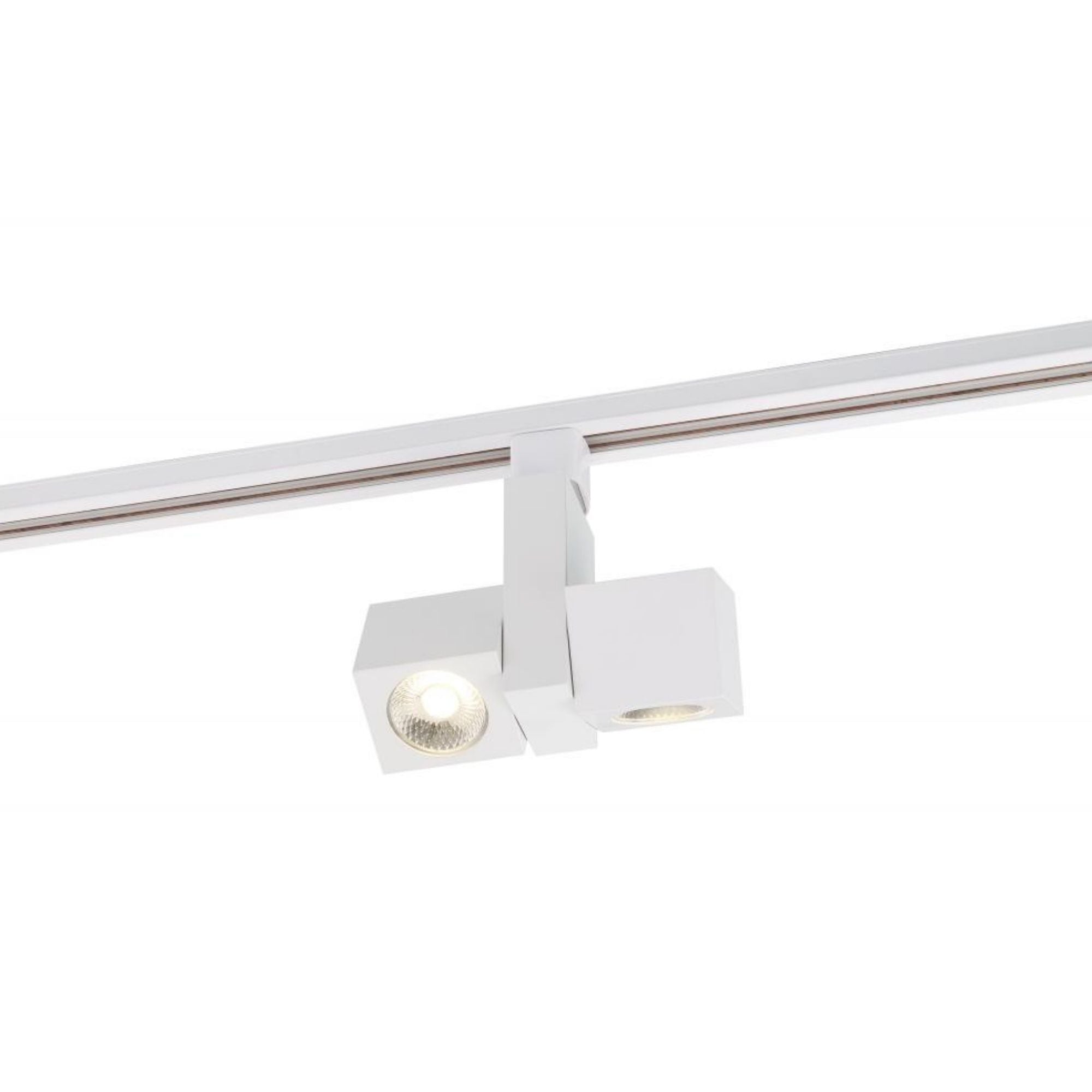 LED Dual Square Track Head 24W 2000 Lumens 3000K, Halo, 24°, White