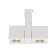 LED Dual Square Track Head 24W 2000 Lumens 3000K, Halo, 36°, White