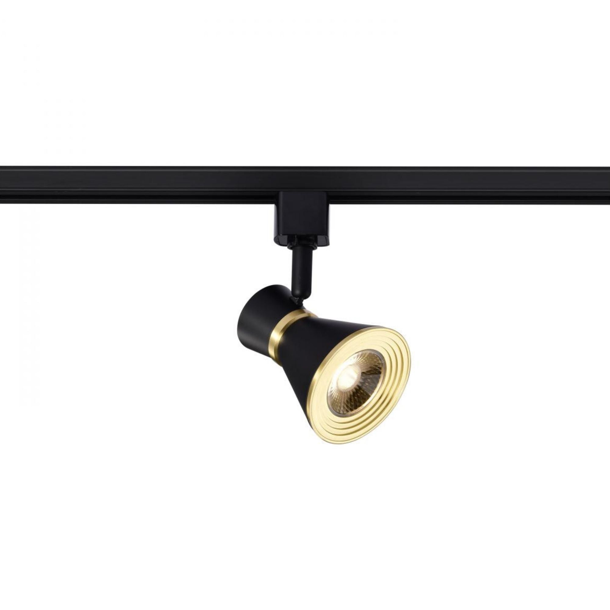 LED Cinch Halo Track Head 12W 1000 Lumens 3000K, 24°, Black & Brass