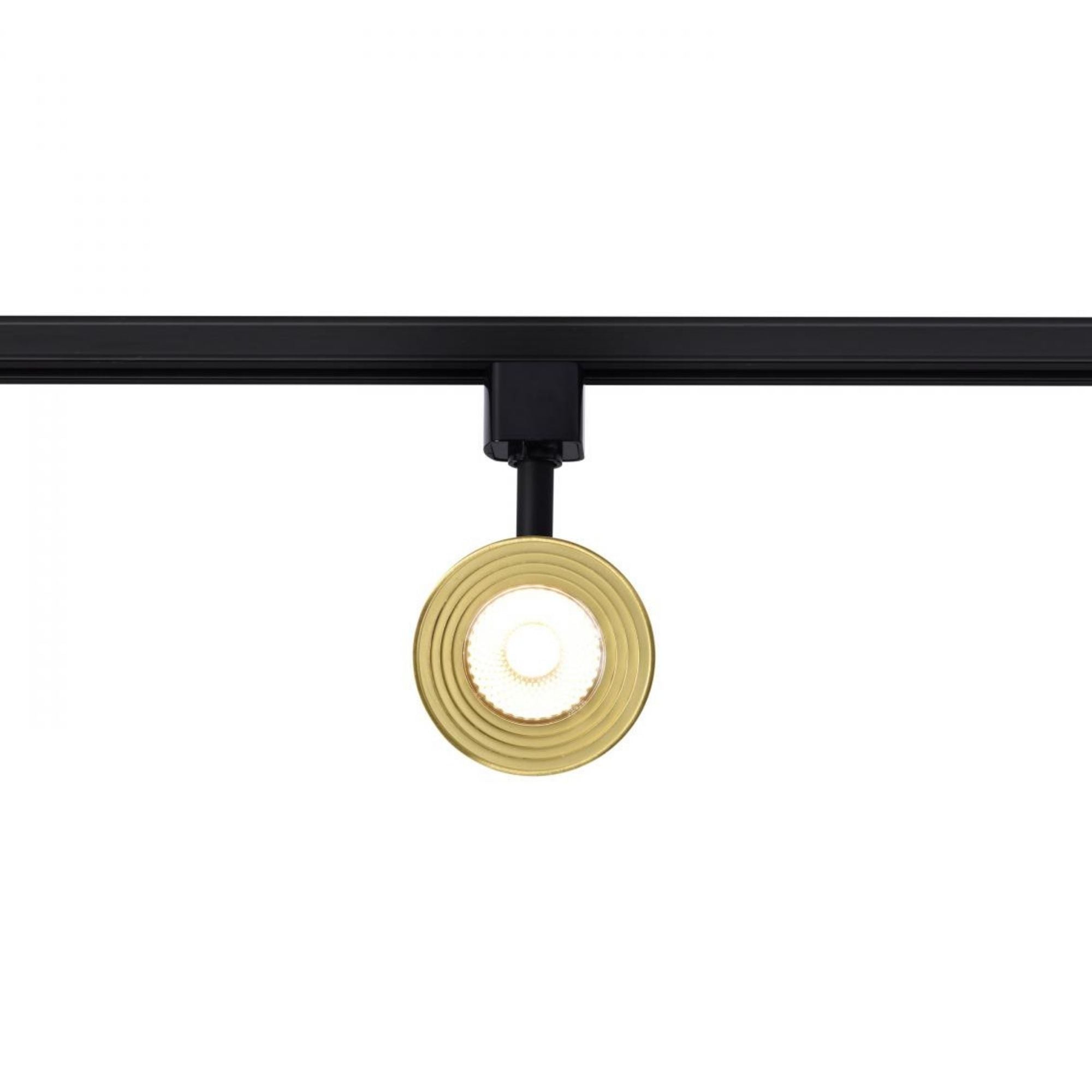 LED Cinch Halo Track Head 12W 1000 Lumens 3000K, 24°, Black & Brass