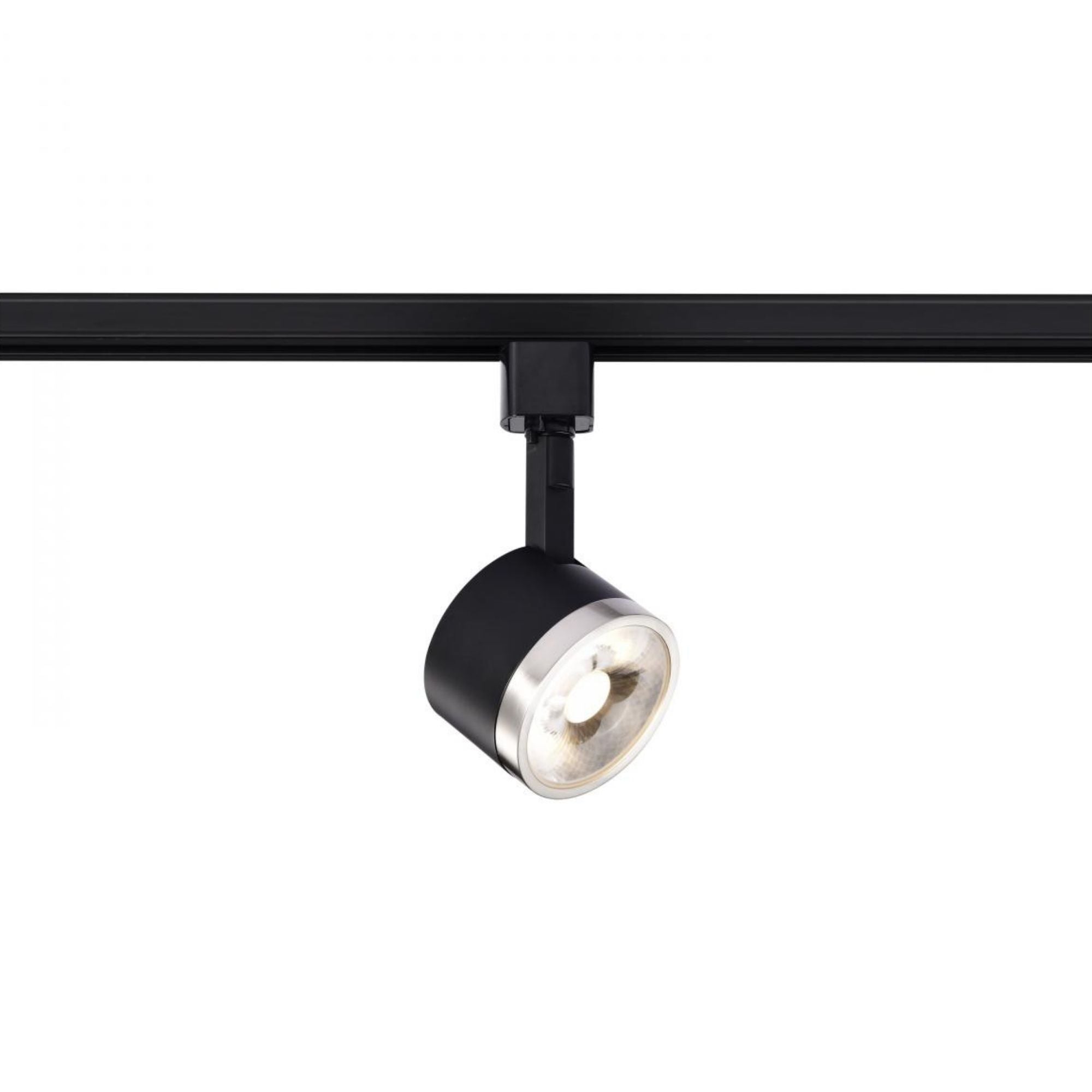 Round LED Track Head, 1000 Lumens, 12W, 3000K, Halo, 24° Beam Angle, Black|Nickel