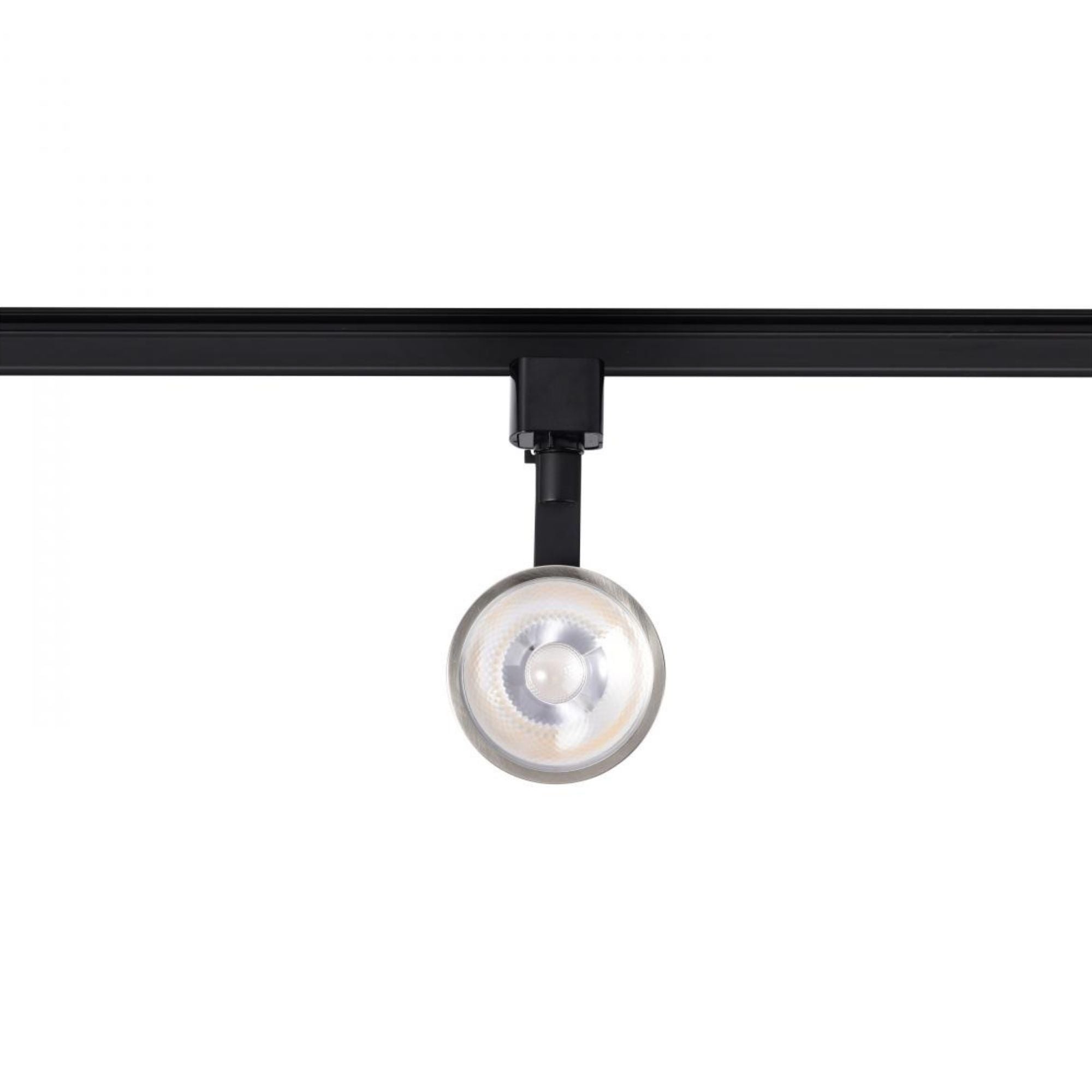Round LED Track Head, 1000 Lumens, 12W, 3000K, Halo, 24° Beam Angle, Black|Nickel