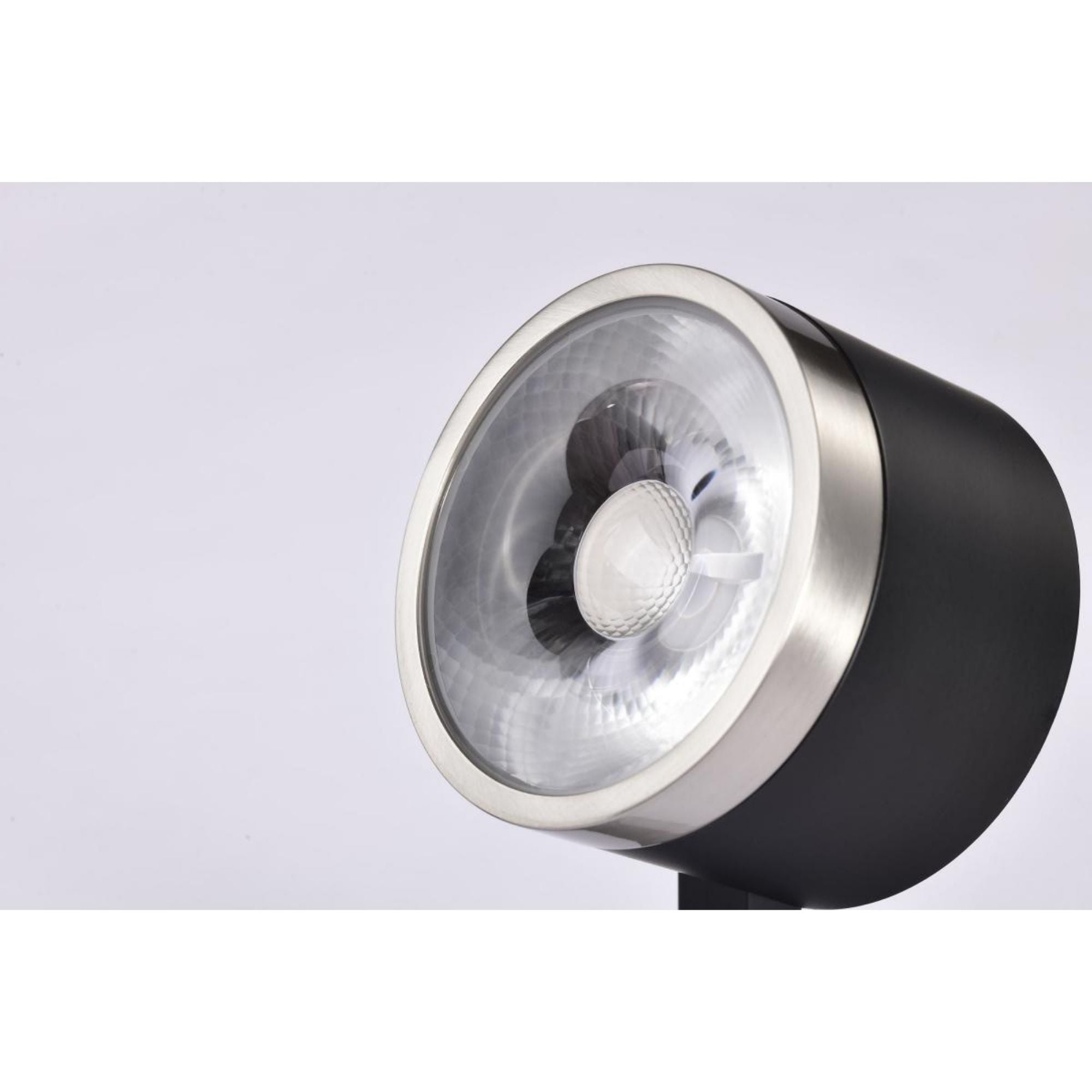 Round LED Track Head, 1000 Lumens, 12W, 3000K, Halo, 24° Beam Angle, Black|Nickel