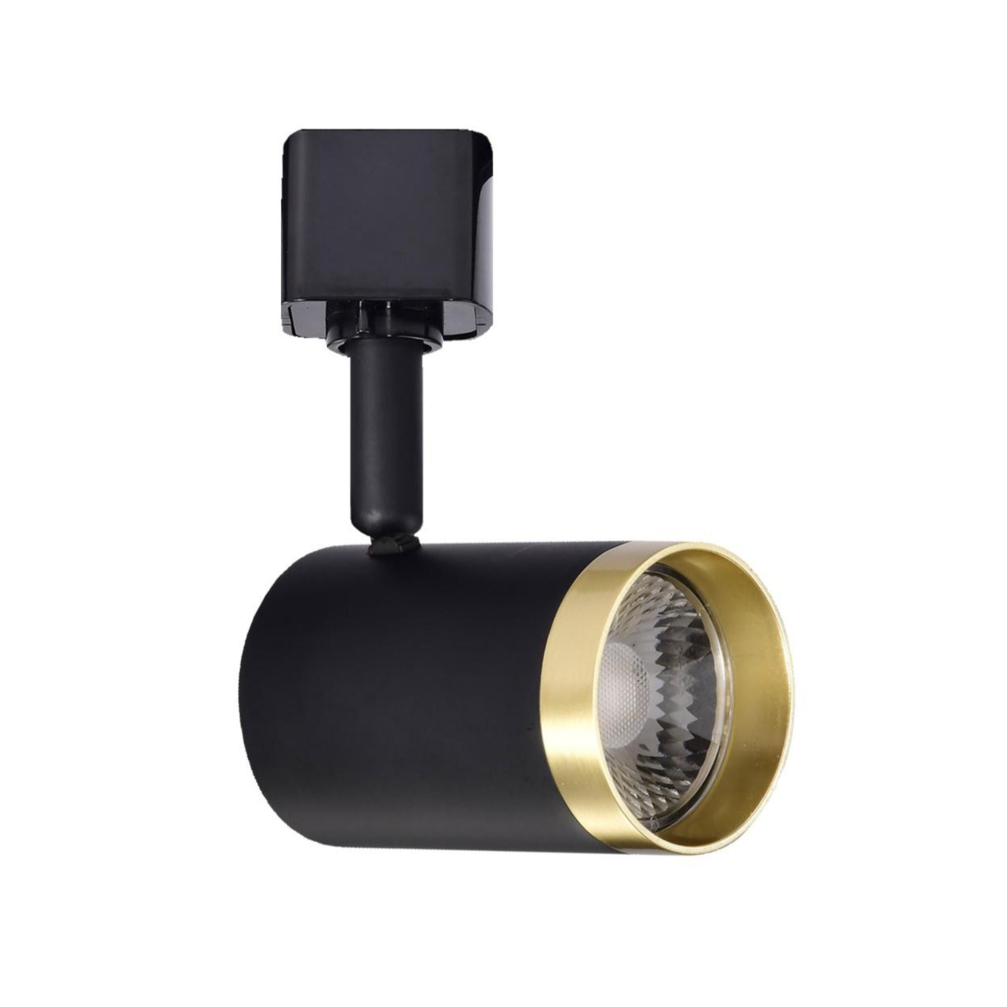 LED Small Cylinder Halo Track Head 12W 1000 Lumens 3000K, 24°, Black & Brass