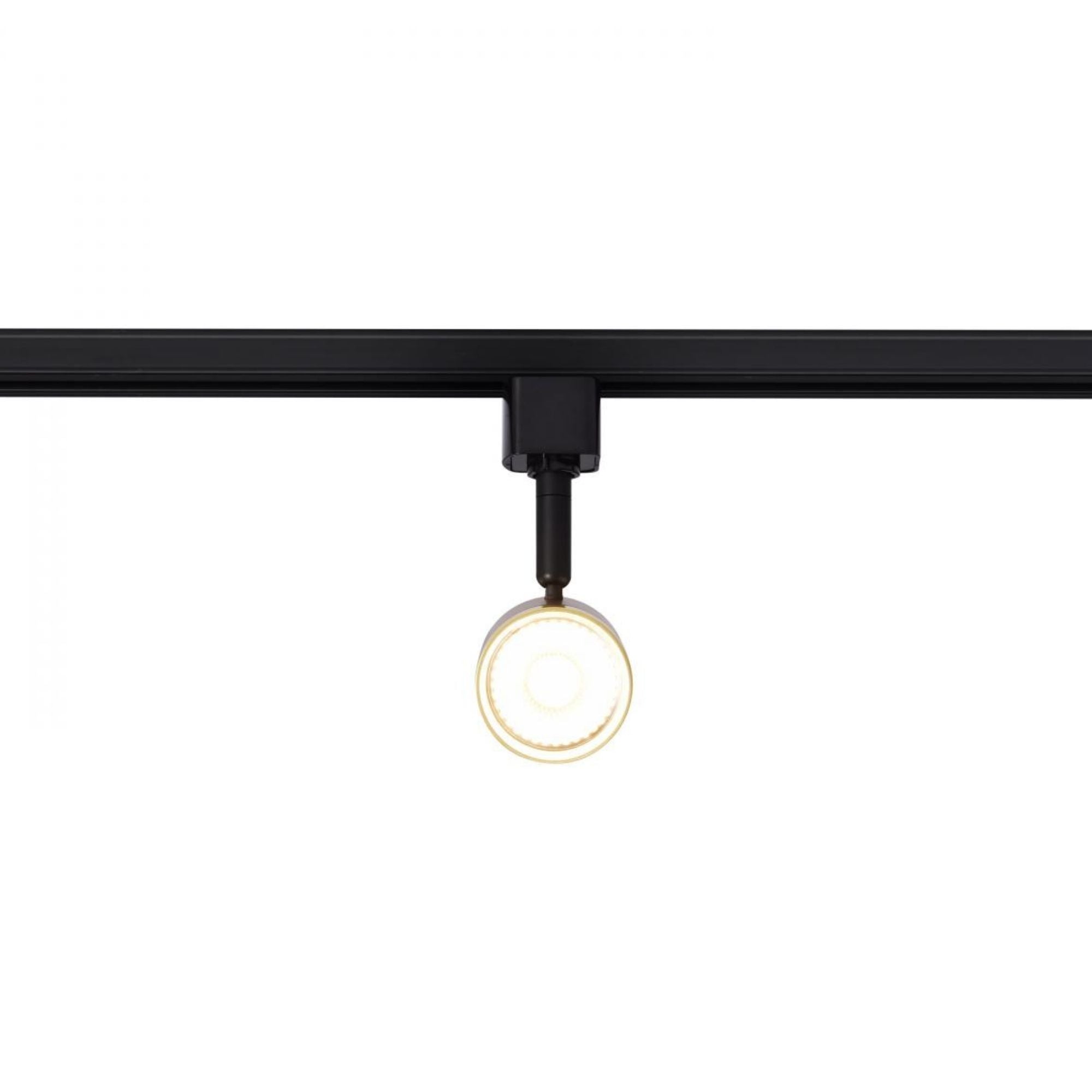 LED Small Cylinder Halo Track Head 12W 1000 Lumens 3000K, 24°, Black & Brass