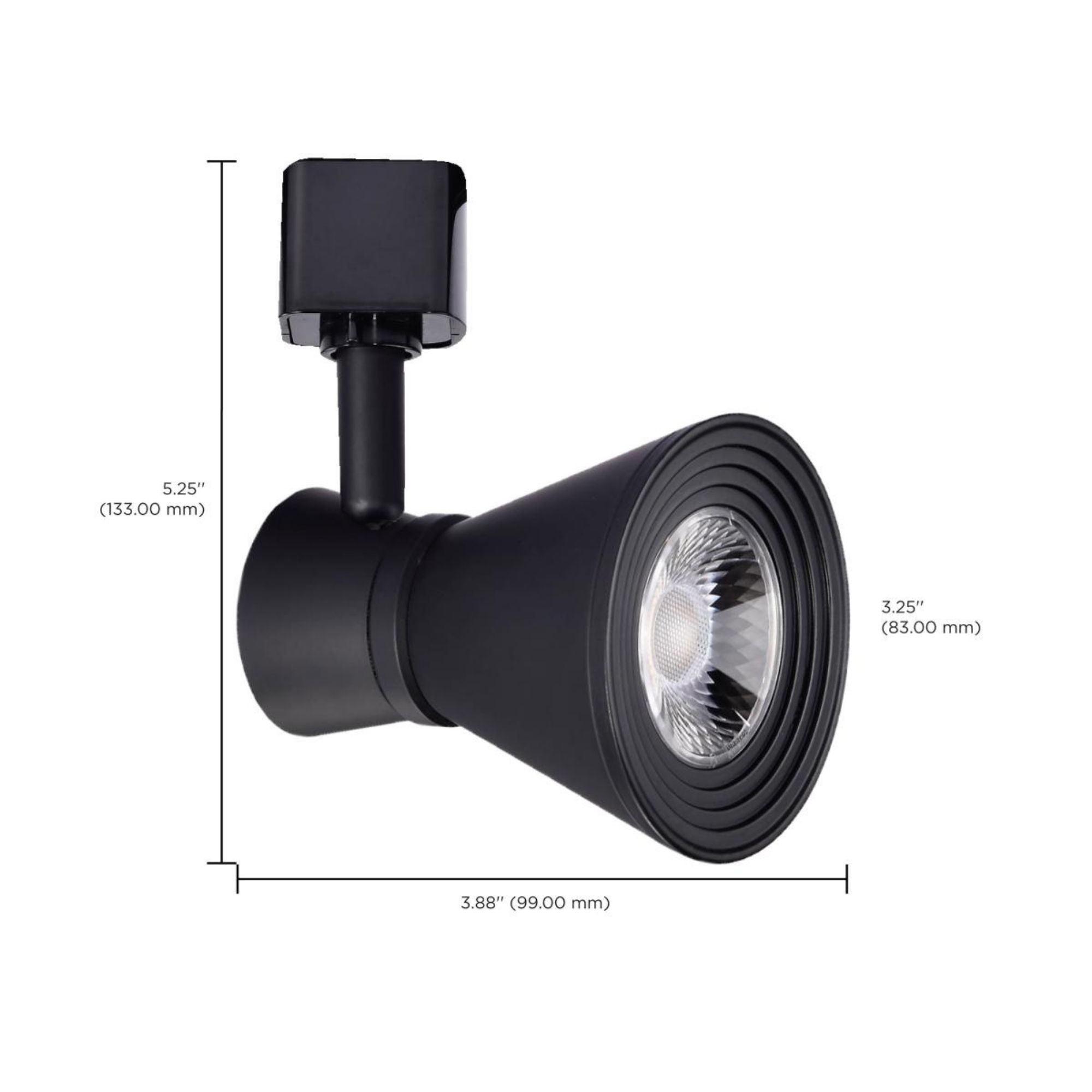 LED Cinch Halo Track Head 12W 1000 Lumens 3000K, 36°, Black