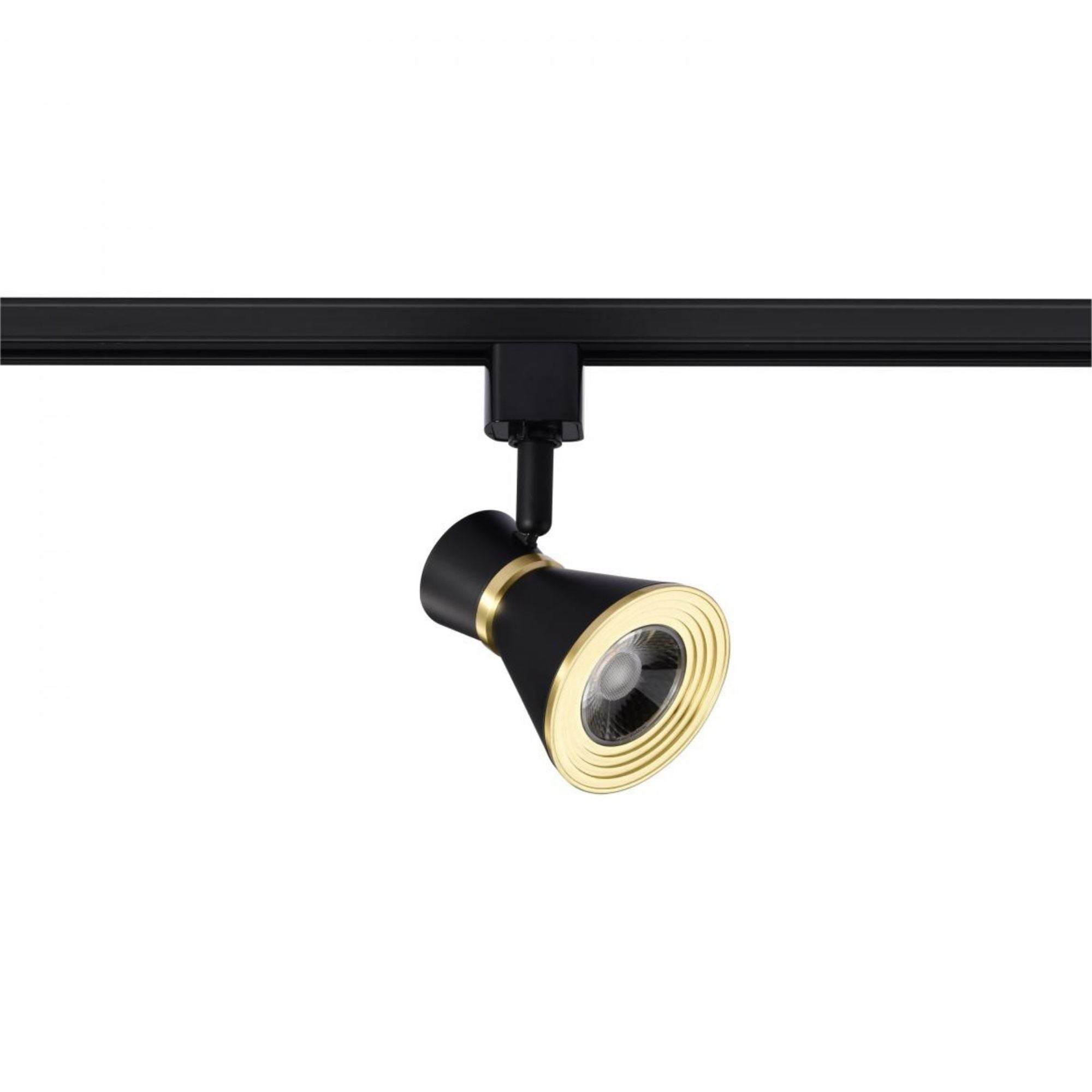 LED Cinch Halo Track Head 12W 1000 Lumens 3000K, 36°, Black & Brass