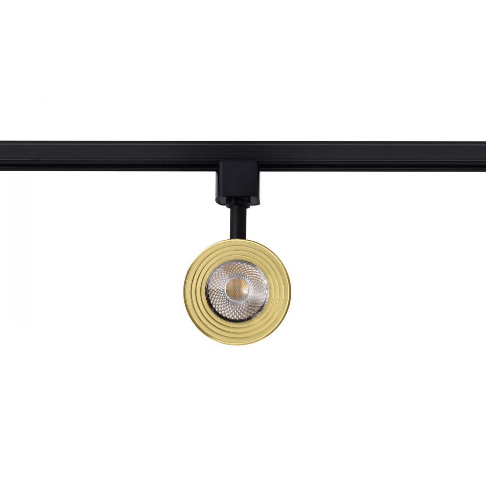 LED Cinch Halo Track Head 12W 1000 Lumens 3000K, 36°, Black & Brass