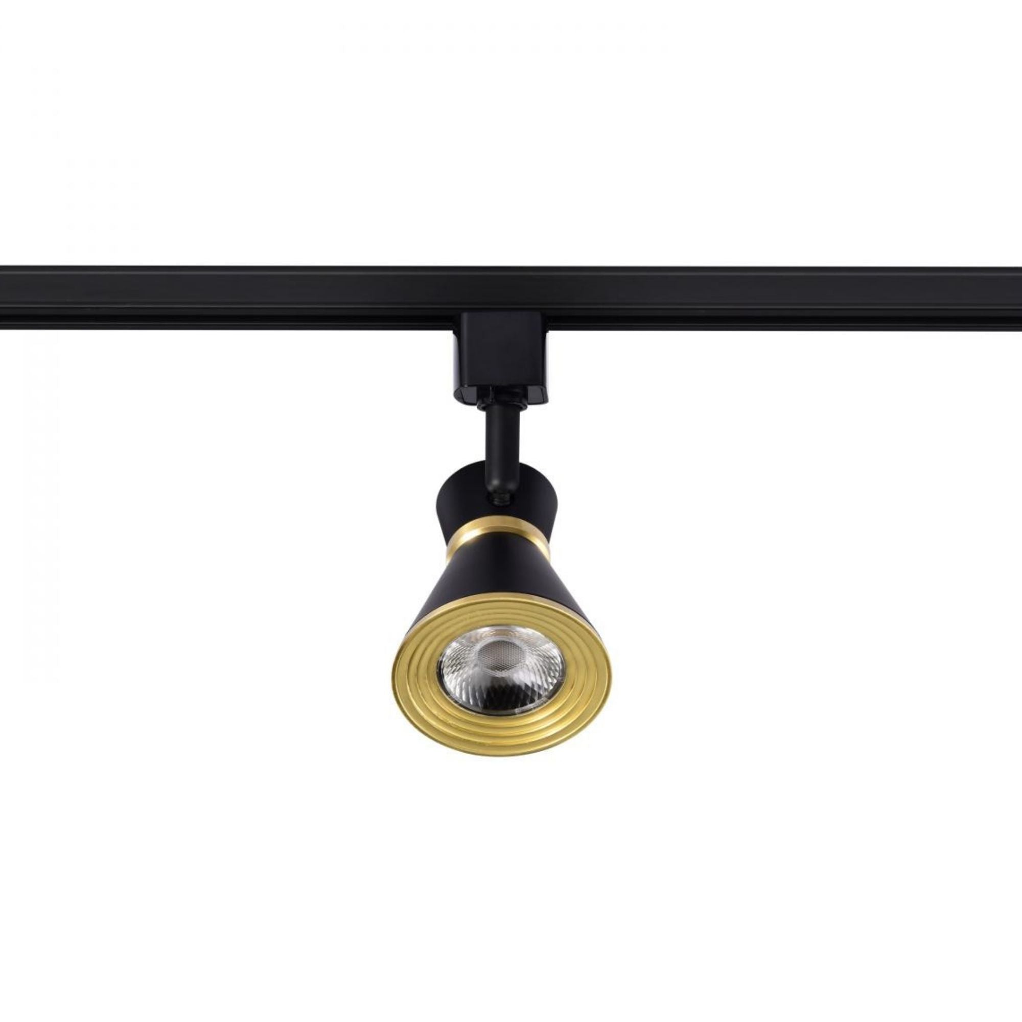 LED Cinch Halo Track Head 12W 1000 Lumens 3000K, 36°, Black & Brass