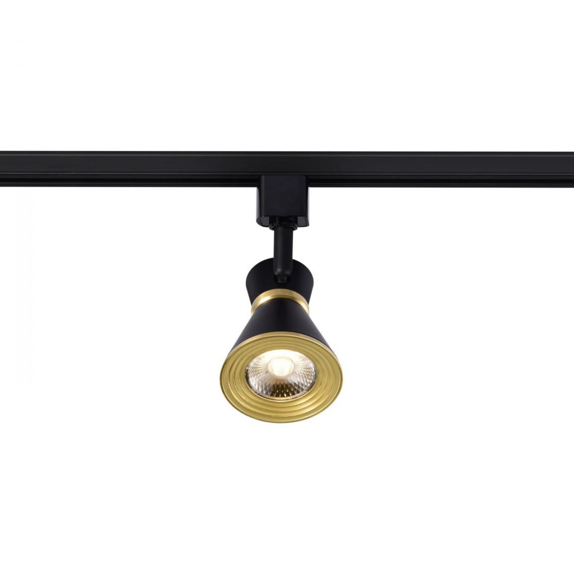 LED Cinch Halo Track Head 12W 1000 Lumens 3000K, 36°, Black & Brass