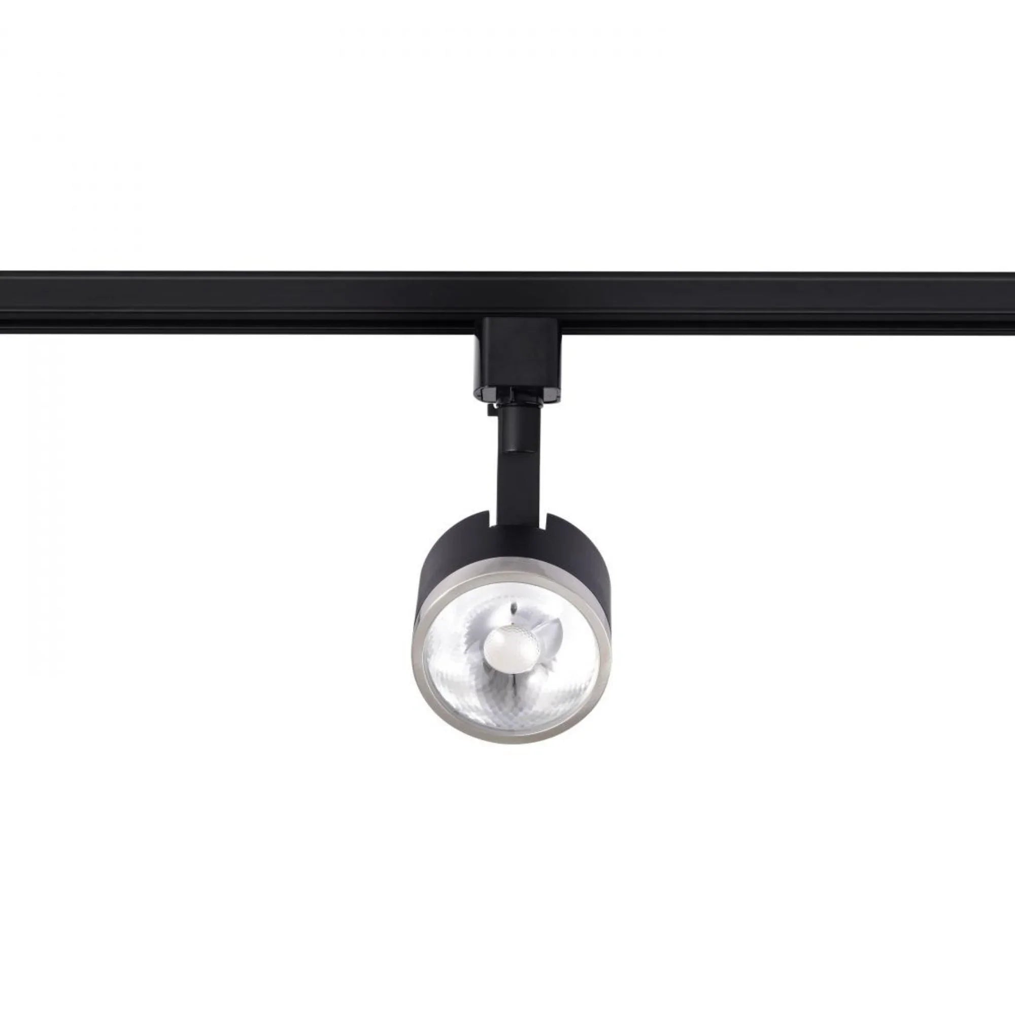 Round LED Track Head, 1000 Lumens, 12W, 3000K, Halo, 36° Beam Angle, Black|Nickel