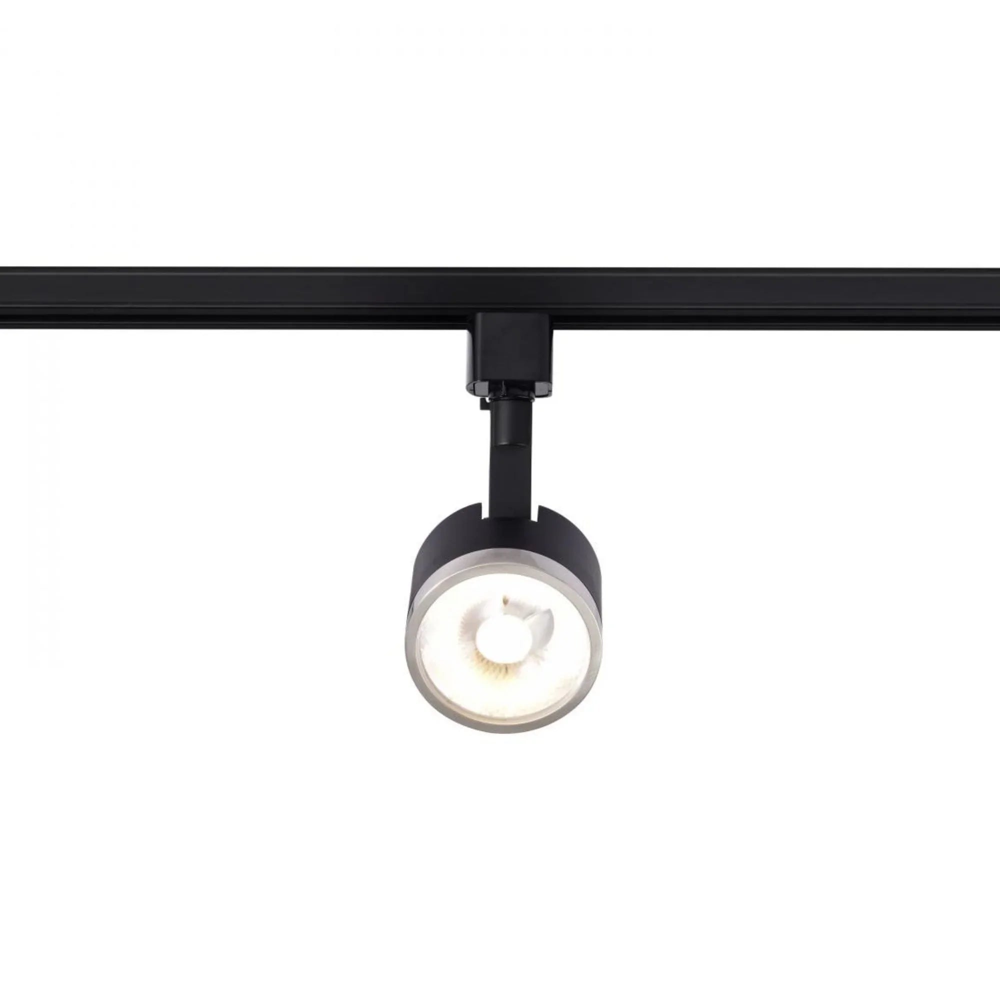 Round LED Track Head, 1000 Lumens, 12W, 3000K, Halo, 36° Beam Angle, Black|Nickel