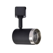 LED Small Cylinder Halo Track Head 12W 1000 Lumens 3000K, 36°, Black & Nickel