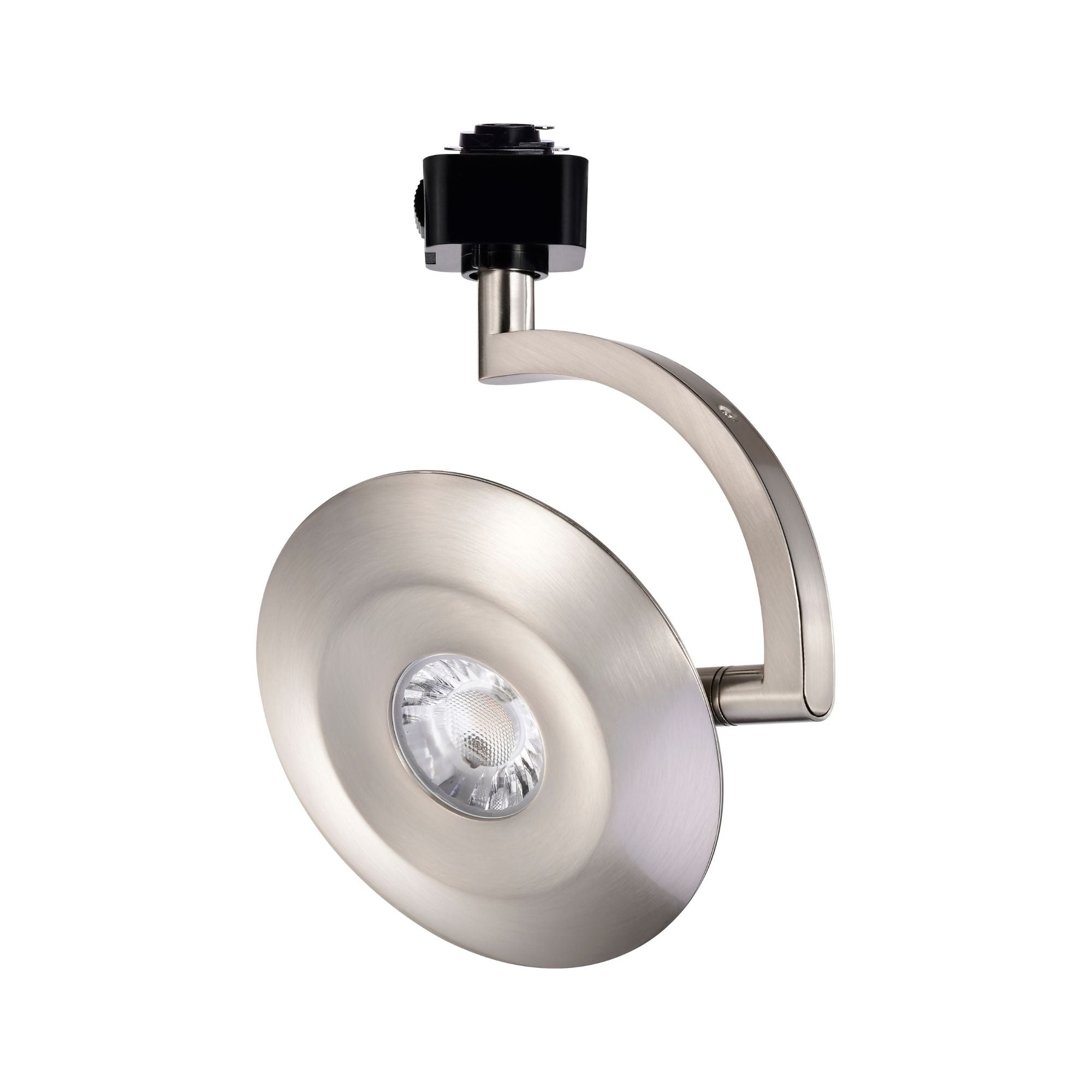Satco Orb Track Head, H-Type, Brushed Nickel, Selectable CCT, 1020 Lumens, 24° Beam Angle