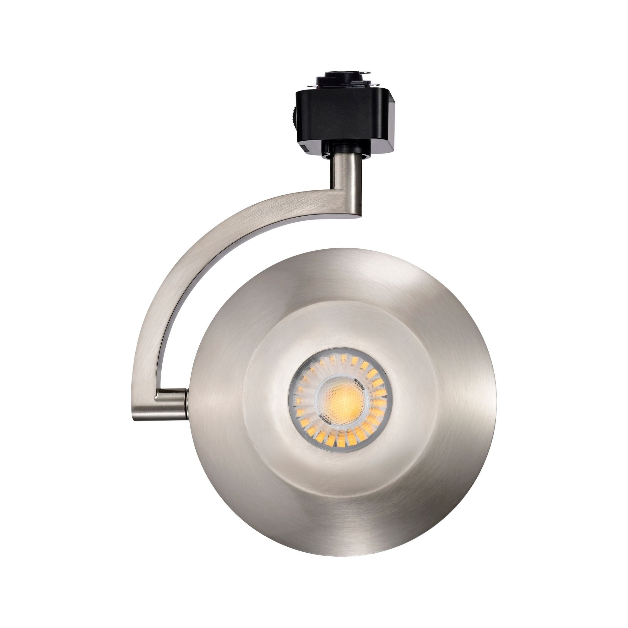 Satco Orb Track Head, H-Type, Brushed Nickel, Selectable CCT, 1020 Lumens, 24° Beam Angle