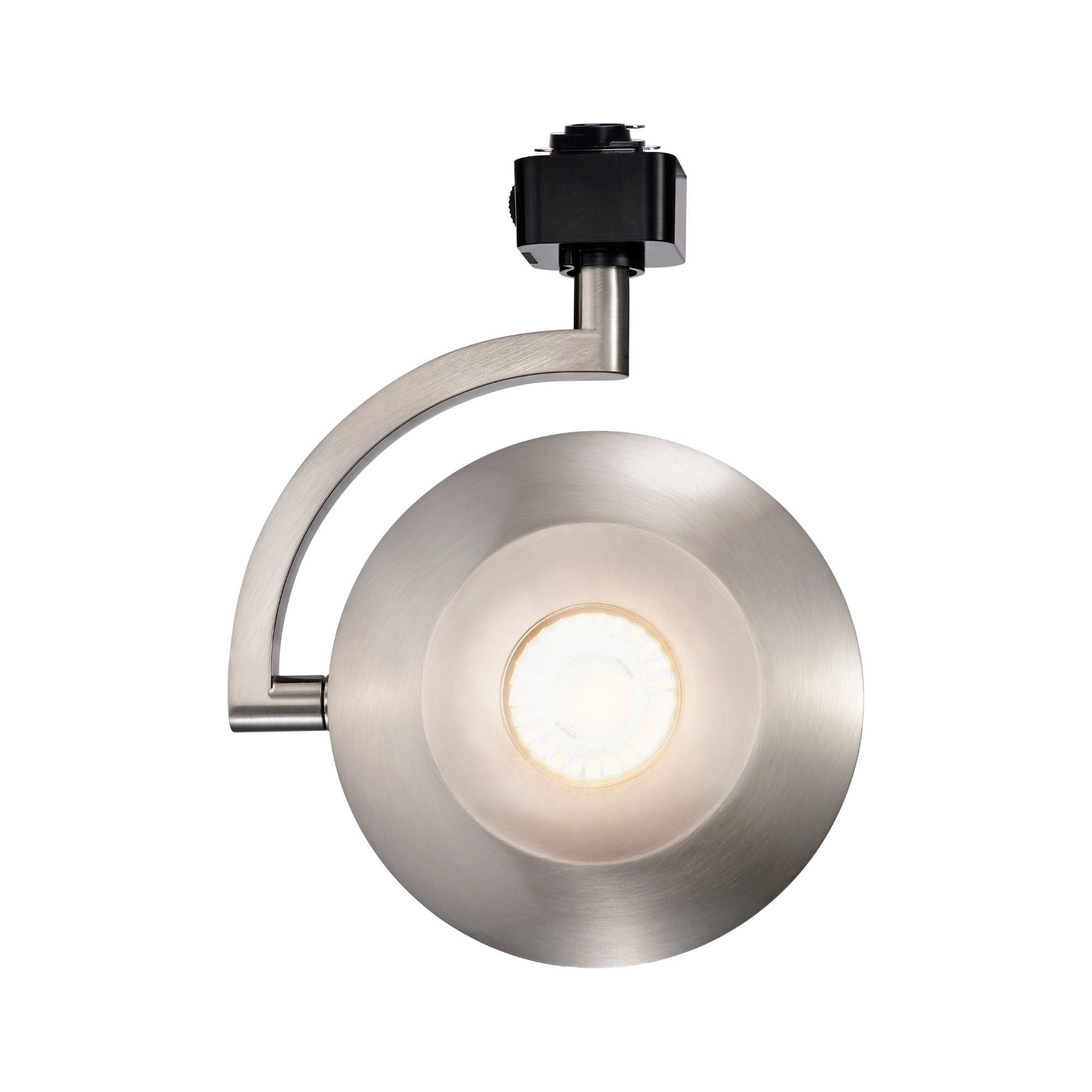 Satco Orb Track Head, H-Type, Brushed Nickel, Selectable CCT, 1020 Lumens, 24° Beam Angle