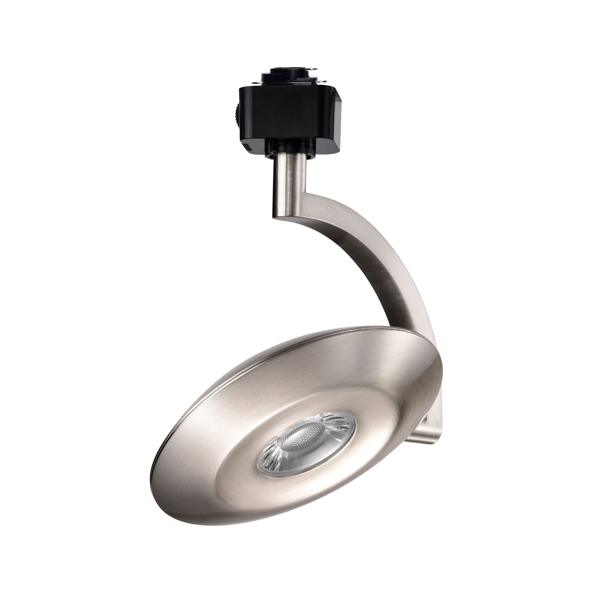 Satco Orb Track Head, H-Type, Brushed Nickel, Selectable CCT, 1020 Lumens, 36° Beam Angle