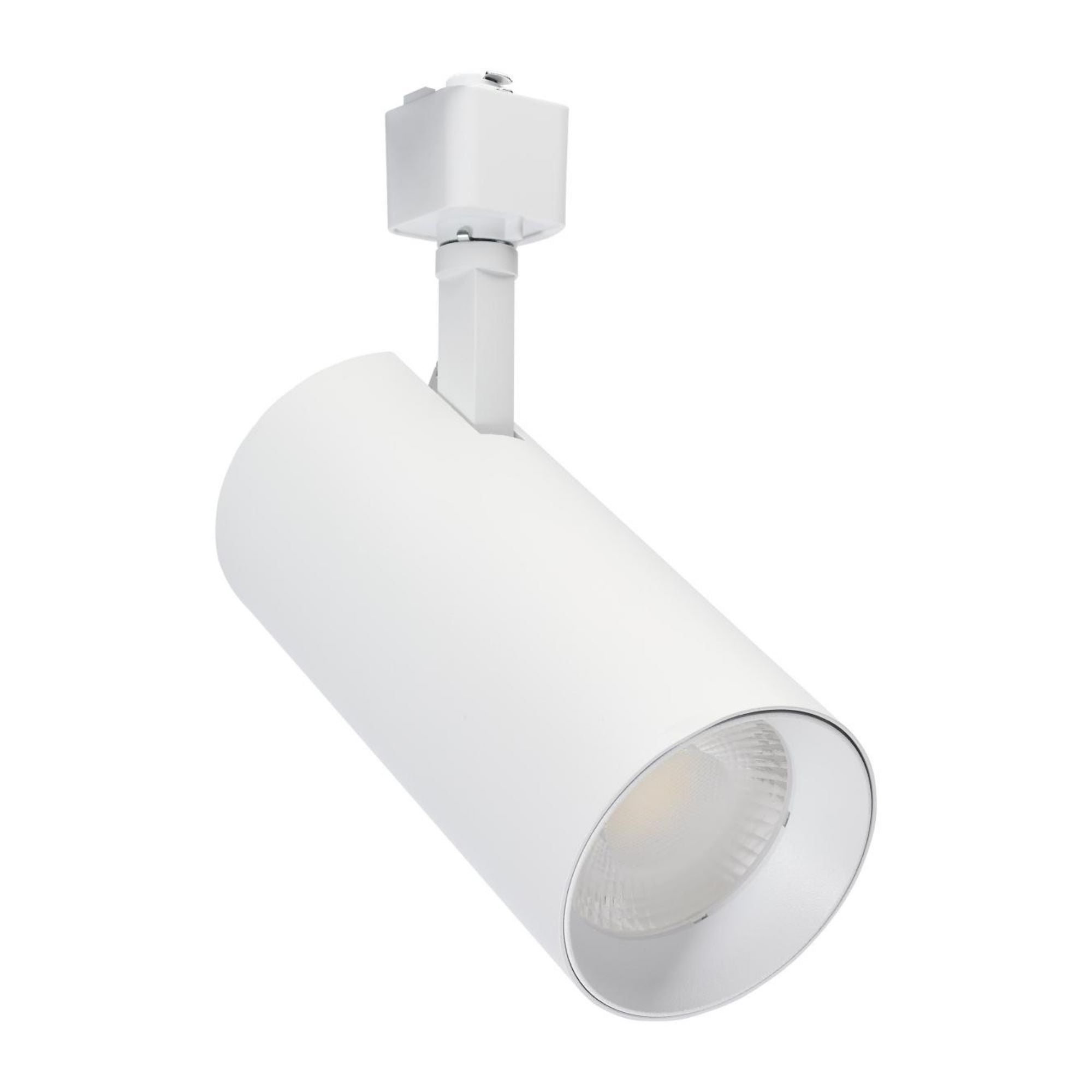 LED Track Head Adjustable Cylinder 30W 2100 Lumens, Selectable CCT, Halo, 48°, White