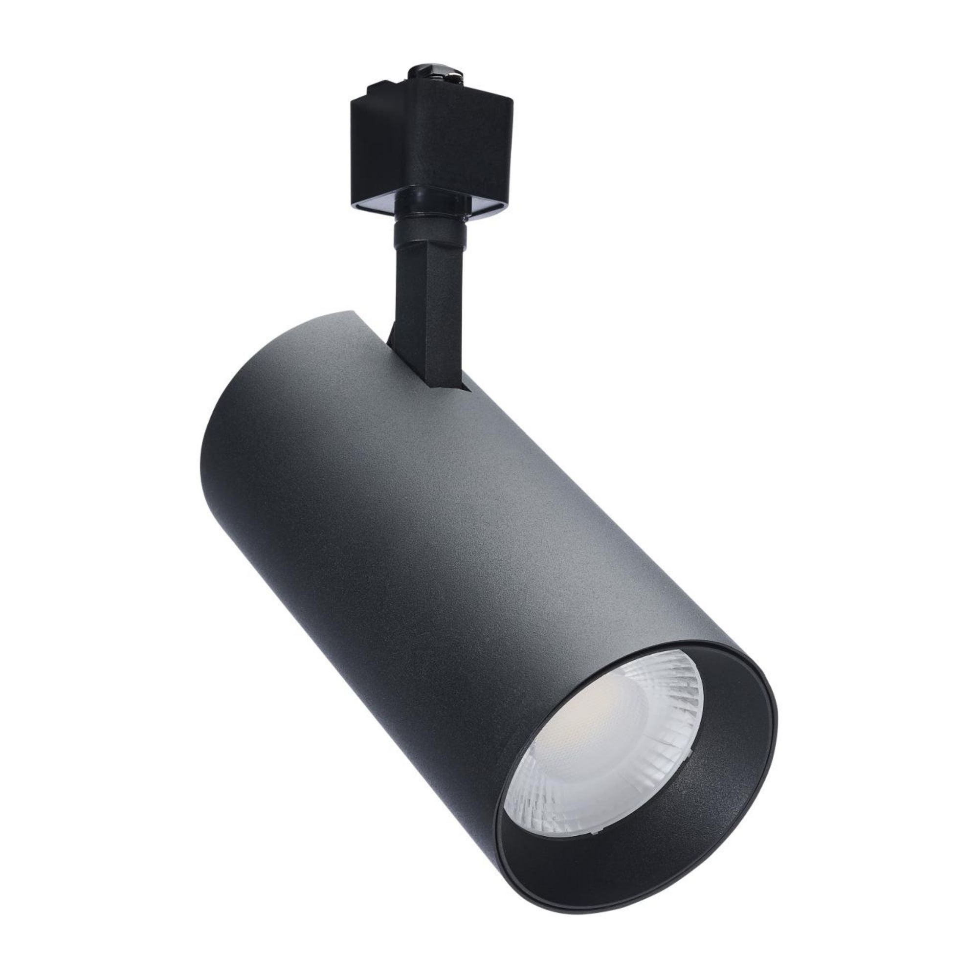 LED Track Head Adjustable Cylinder 30W 2100 Lumens, Selectable CCT, Halo, 48°, Black