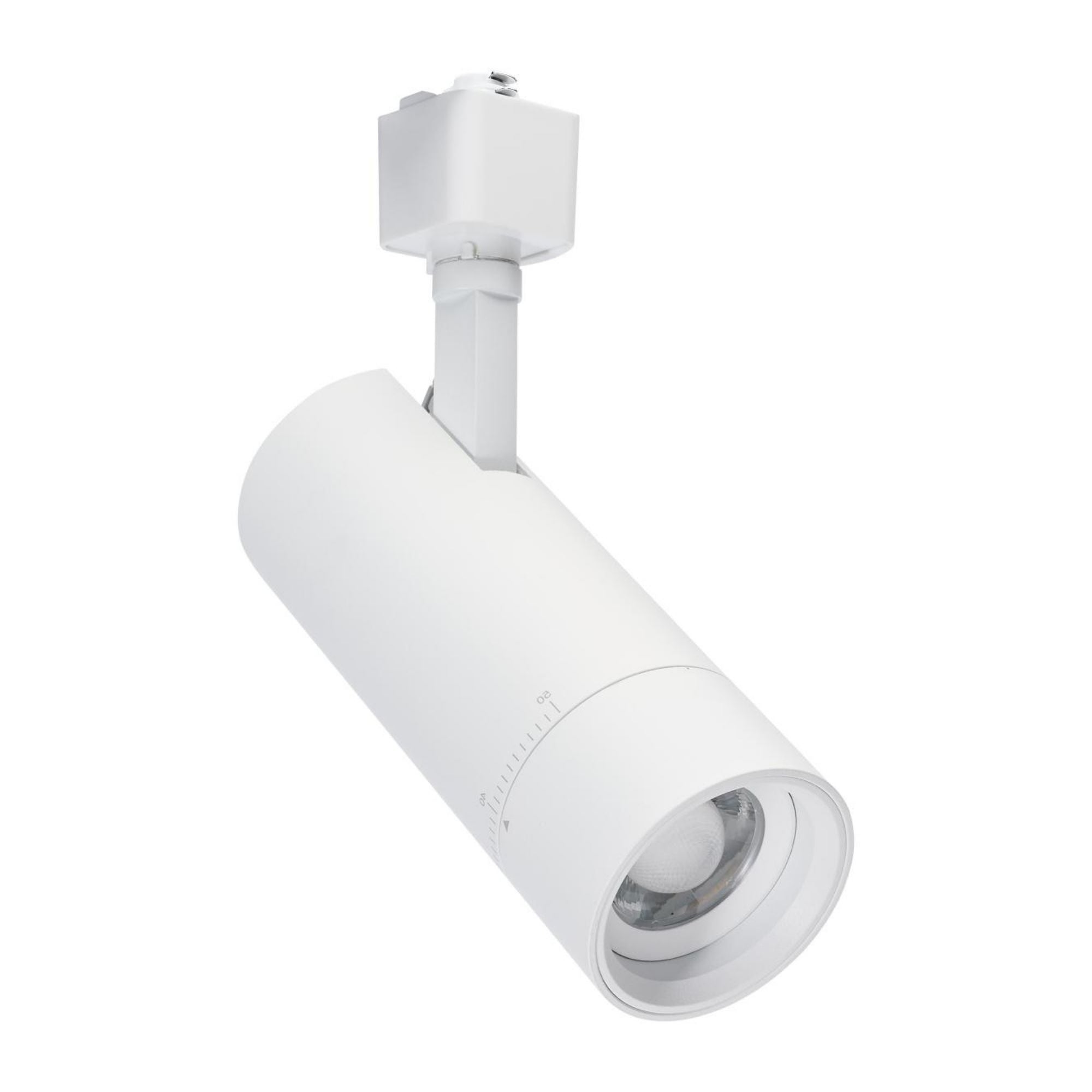 Beam Adjustable LED Track Head 15W 1100 Lumens, Selectable CCT, Halo, 20°- 50°, White
