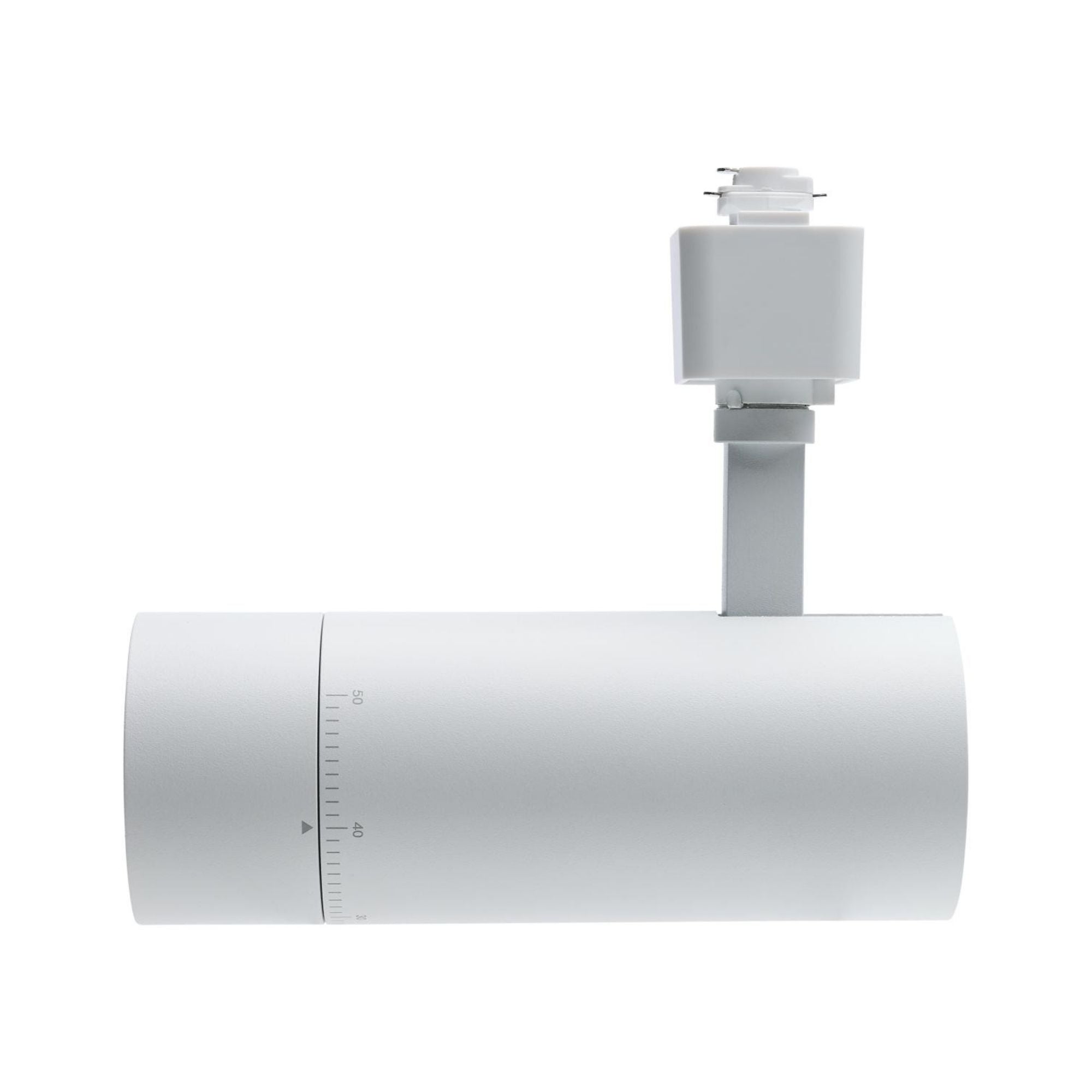 Beam Adjustable LED Track Head 15W 1100 Lumens, Selectable CCT, Halo, 20°- 50°, White