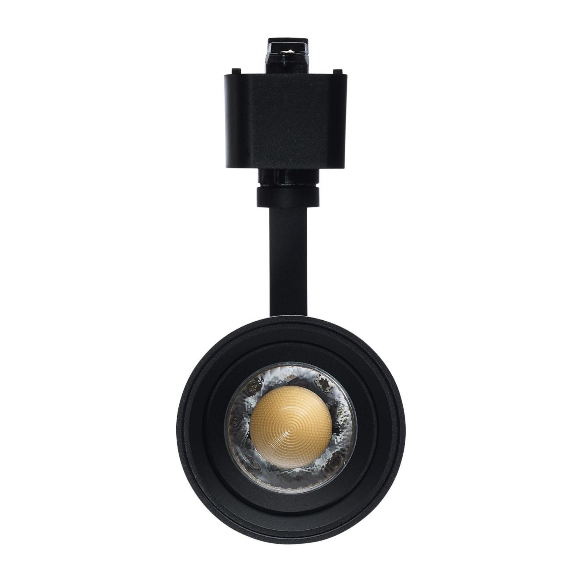 Beam Adjustable LED Track Head 15W 1100 Lumens, Selectable CCT, Halo, 20°- 50°, Black