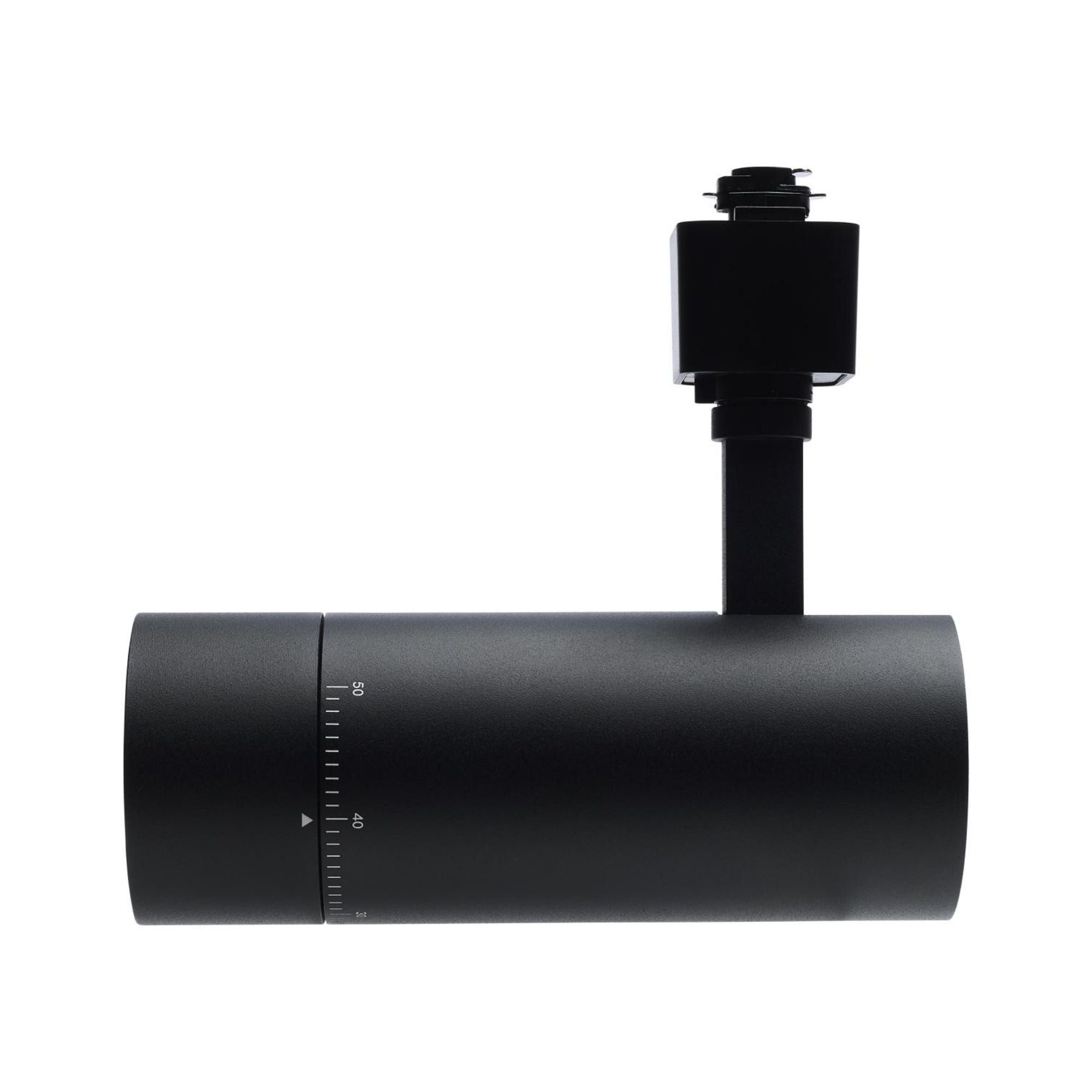 Beam Adjustable LED Track Head 15W 1100 Lumens, Selectable CCT, Halo, 20°- 50°, Black