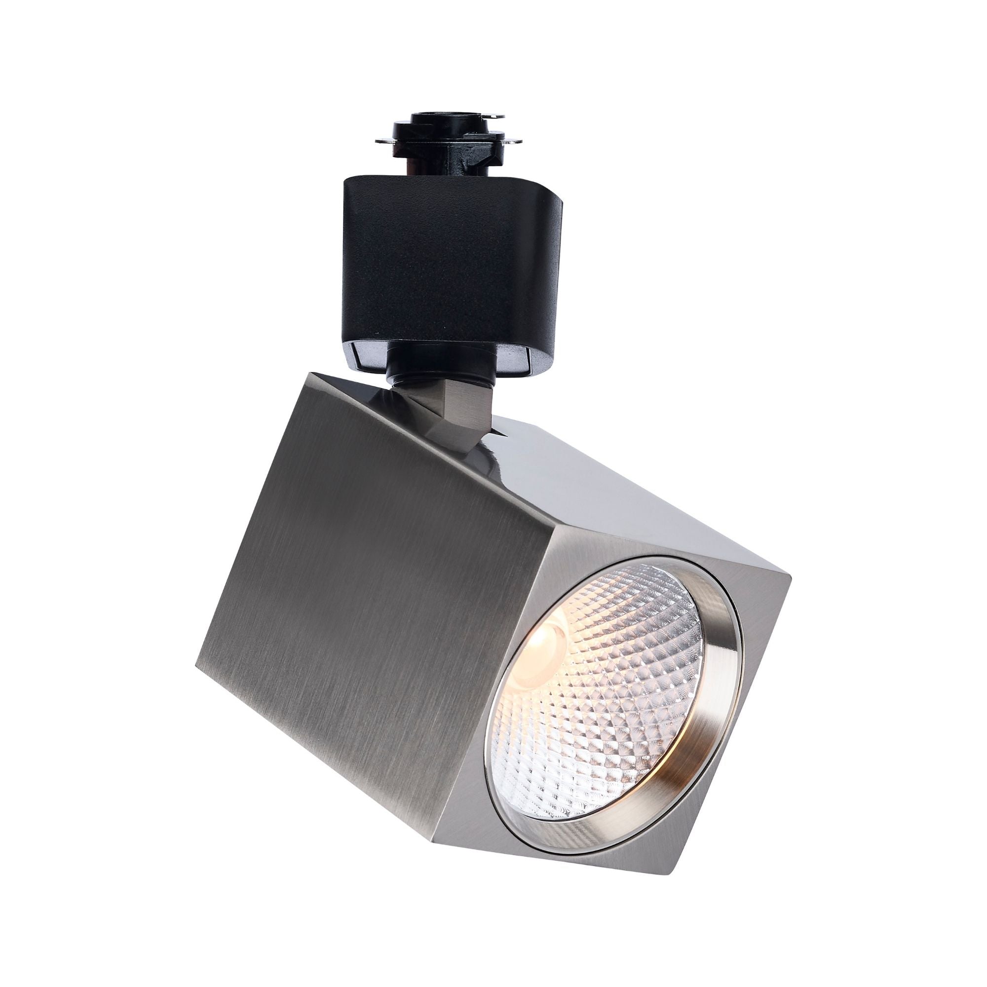 Satco Square Track Head, H-Type, Brushed Nickel, Selectable CCT, 500 Lumens, 36° Beam Angle