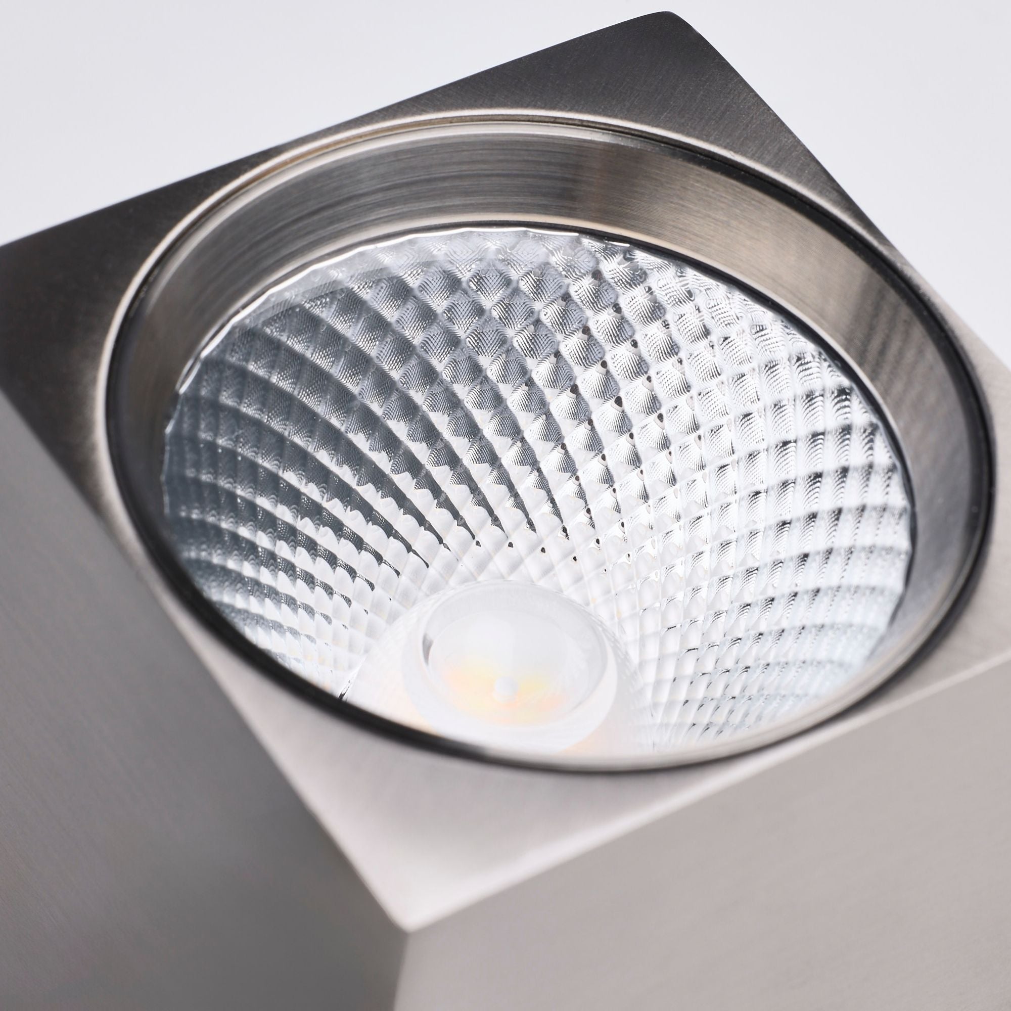 Satco Square Track Head, H-Type, Brushed Nickel, Selectable CCT, 500 Lumens, 36° Beam Angle