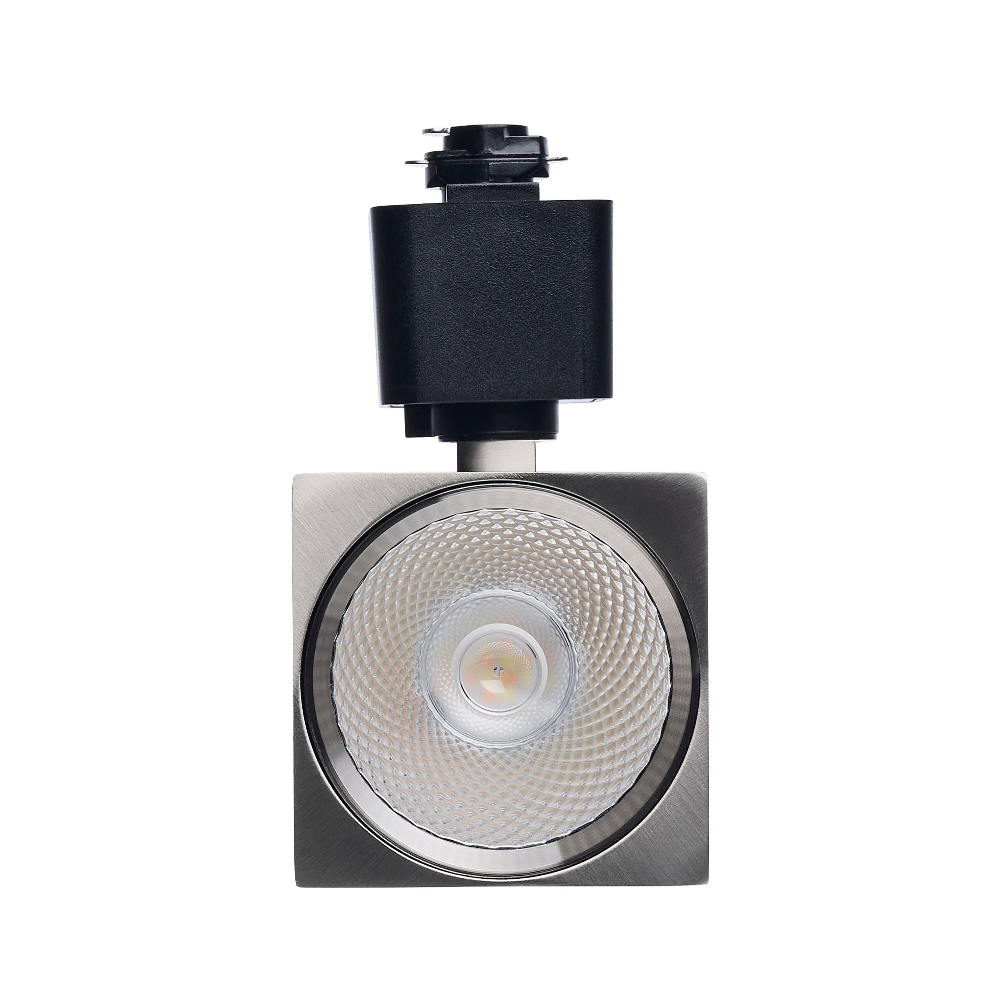 Satco Square Track Head, H-Type, Brushed Nickel, Selectable CCT, 500 Lumens, 36° Beam Angle