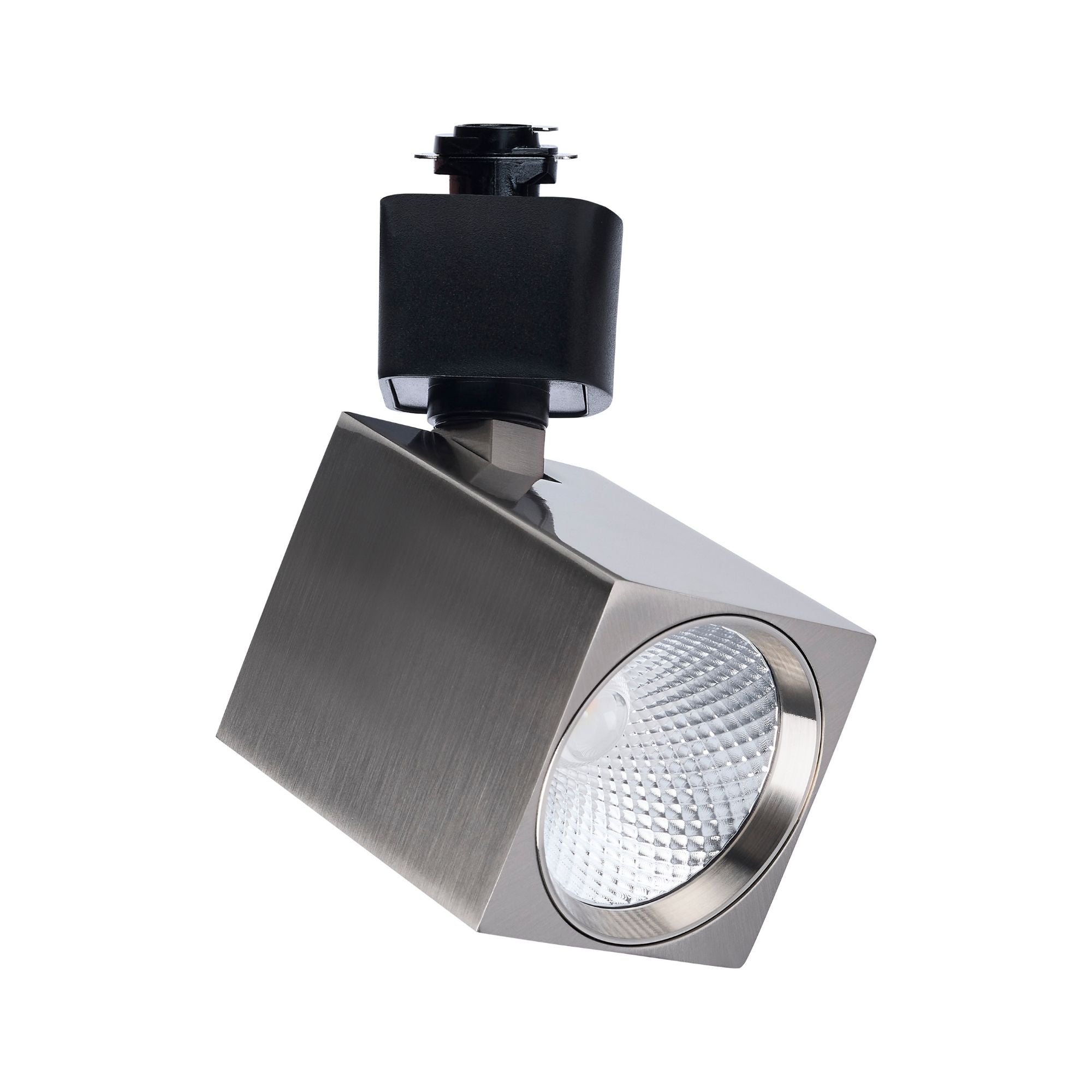 Satco Square Track Head, H-Type, Brushed Nickel, Selectable CCT, 500 Lumens, 48° Beam Angle